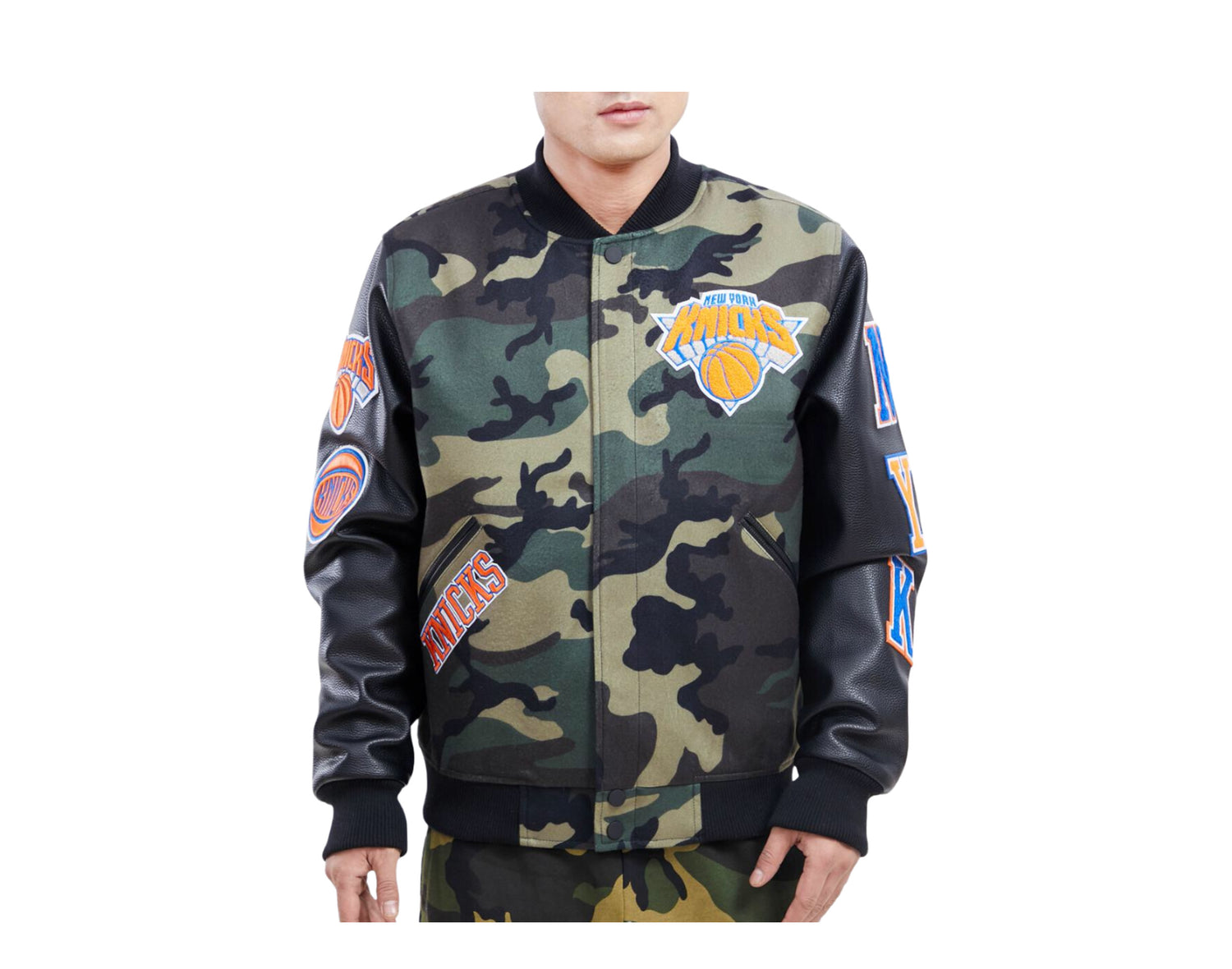 Pro Standard NBA New York Knicks Camo Logo Varsity Men's Jacket