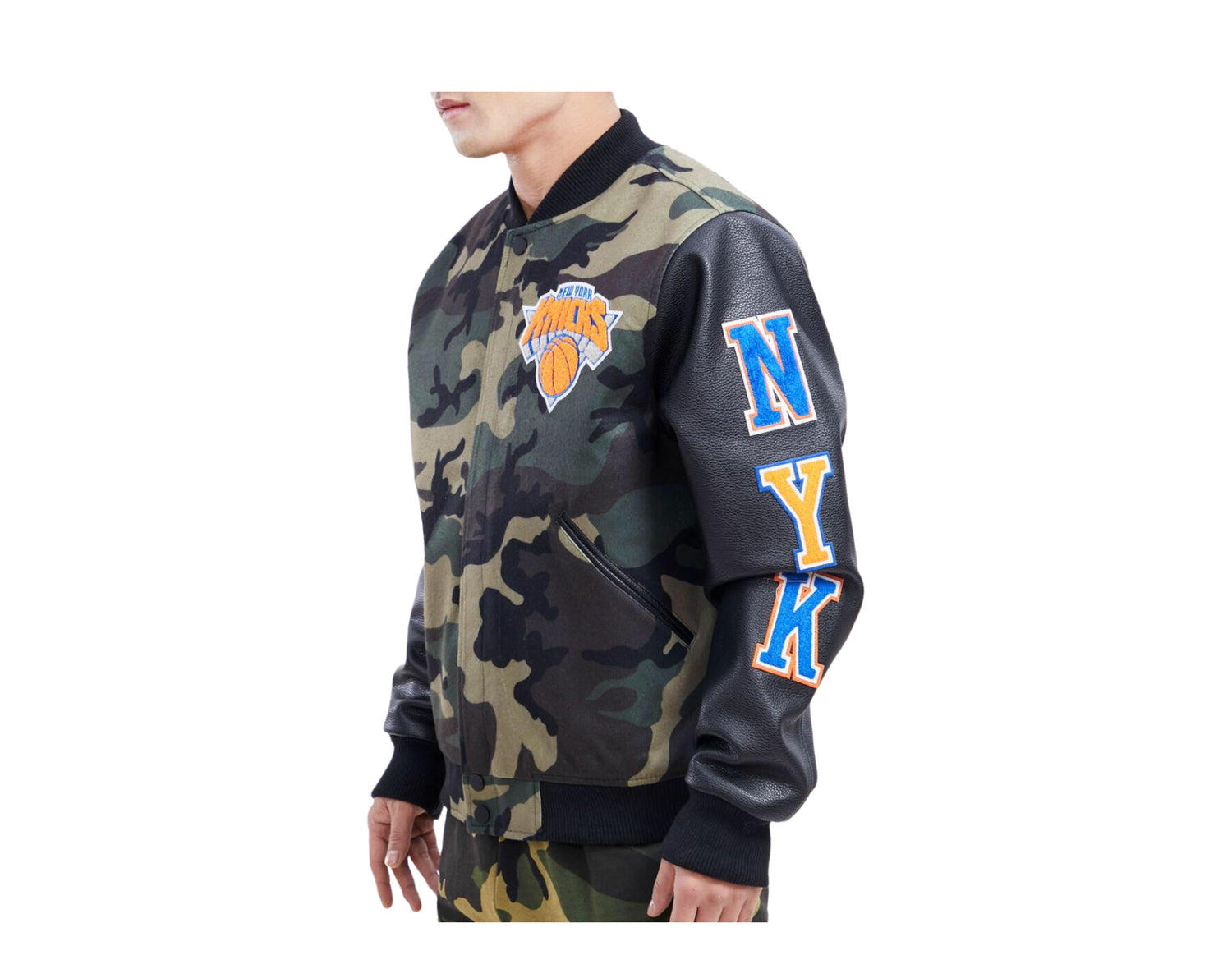 Pro Standard NBA New York Knicks Camo Logo Varsity Men's Jacket