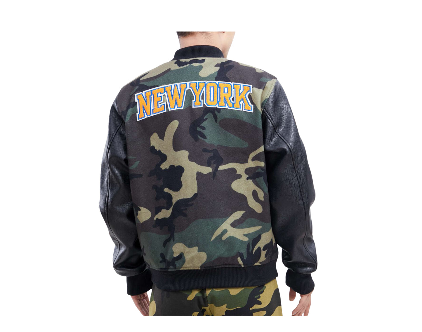 ATLANTA BRAVES CAMO LOGO VARSITY JACKET (BLACK/CAMO)