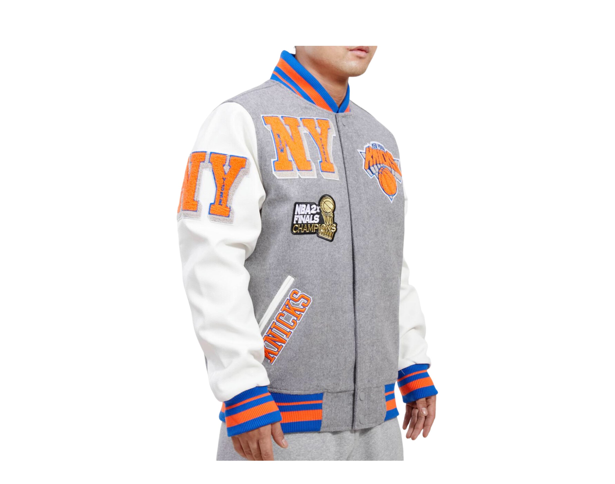 Pro Standard NBA New York Knicks Mash Up Logo Varsity Men's Jacket