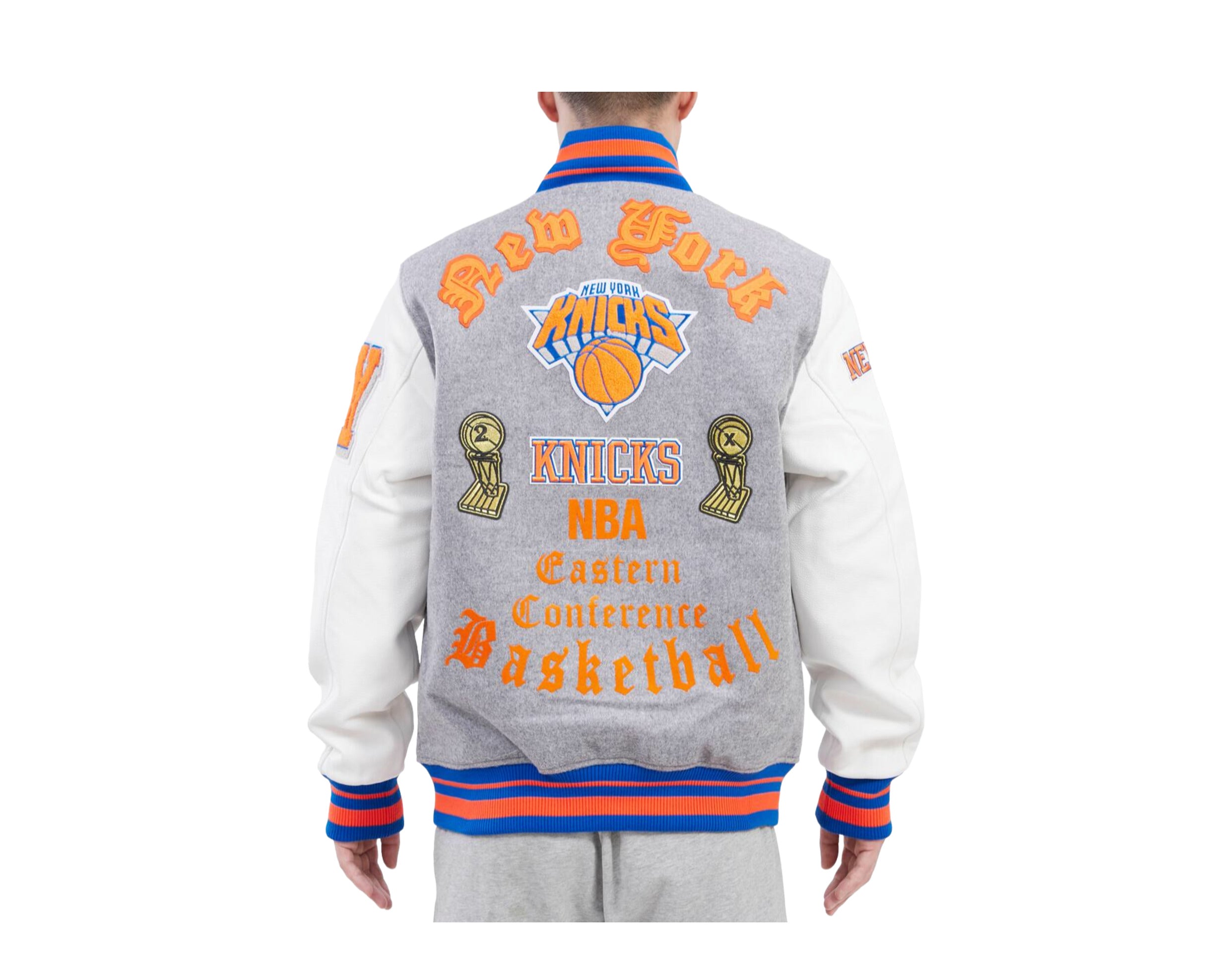 Pro Standard Mens NBA New York Knicks Home Town Satin Jacket BNK654364-BLK  Black