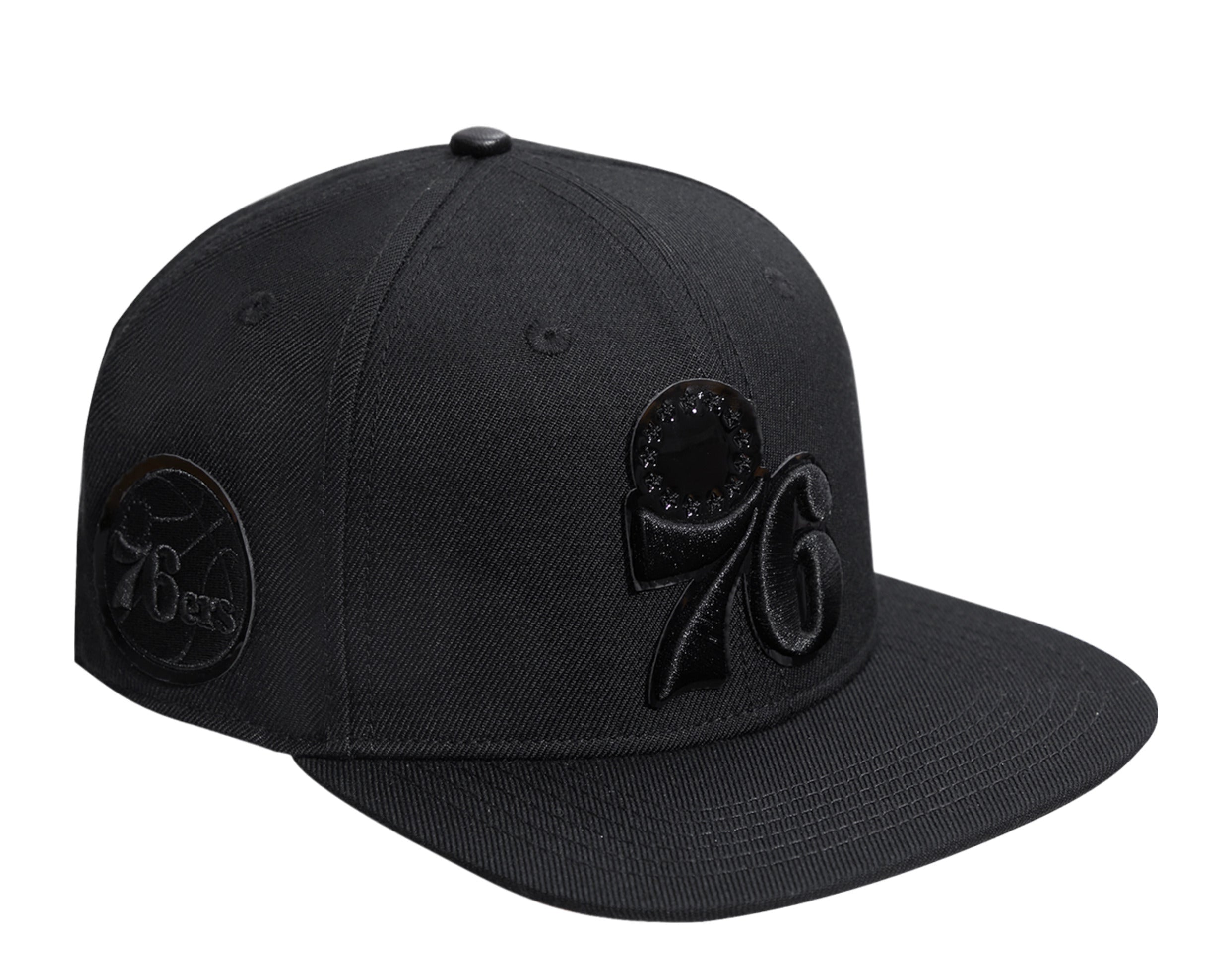 Pro Standard NBA Philadelphia 76ers Triple Black Logo Snapback Hat