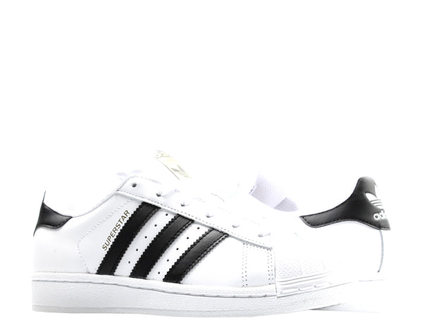 Adidas Originals Junior Superstar J White Black Leather Trainers Shoes