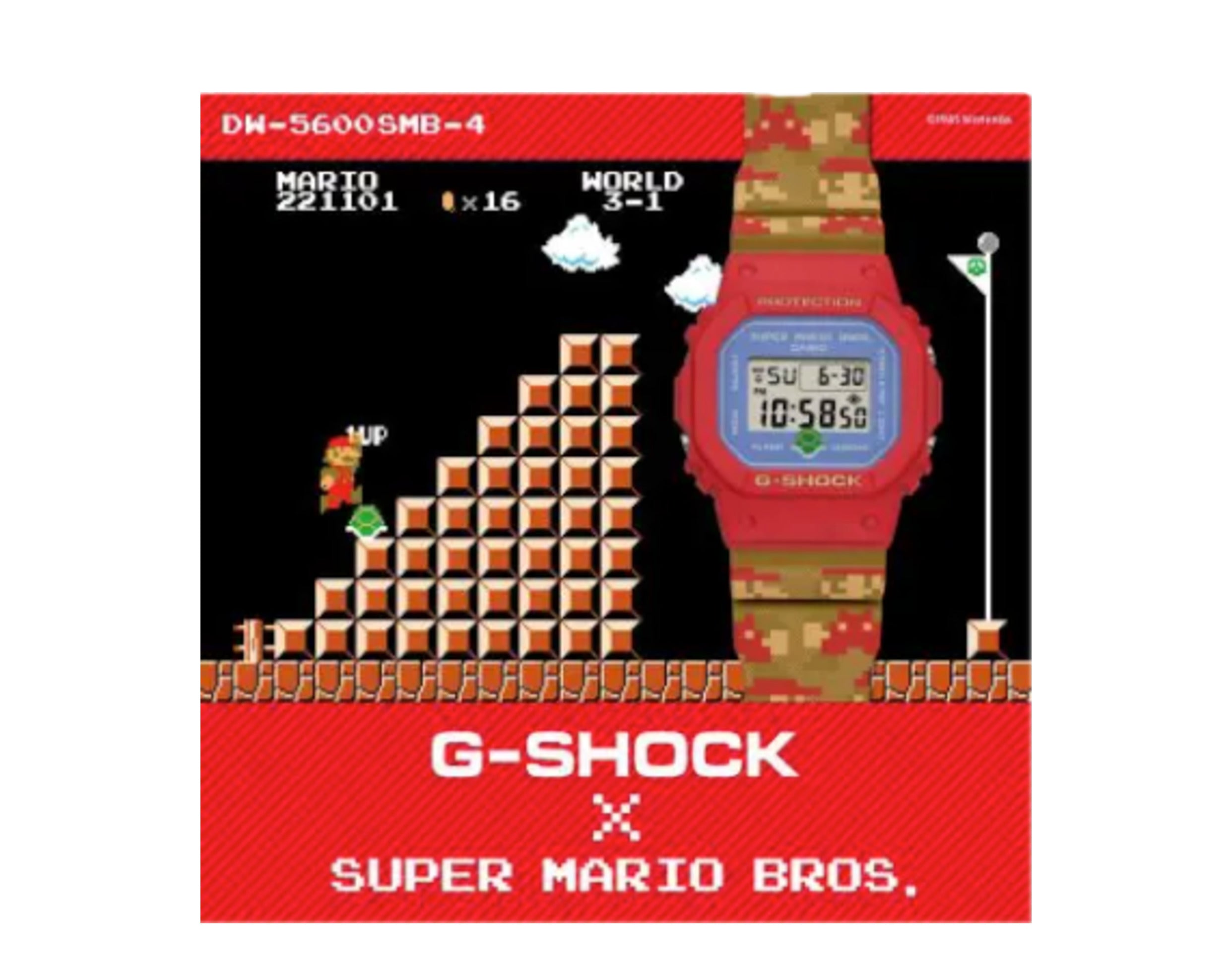 Casio G-Shock x SUPER MARIO BROS. DW5600SMB Digital Watch