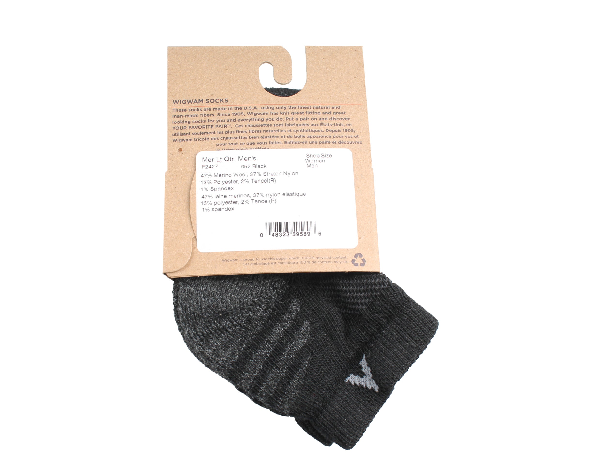 WigWam Merino Lite Quarter Men's Socks