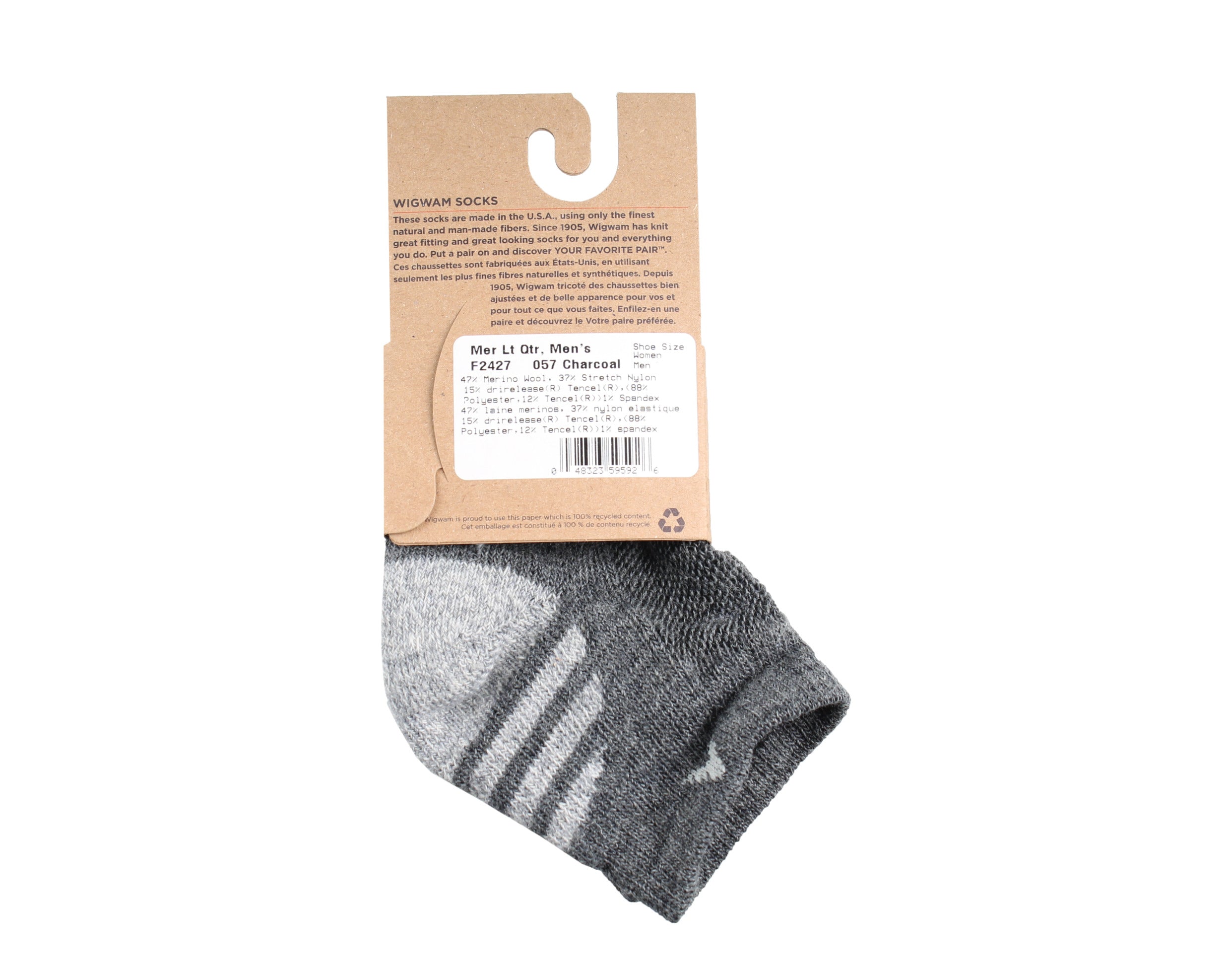 WigWam Merino Lite Quarter Men's Socks