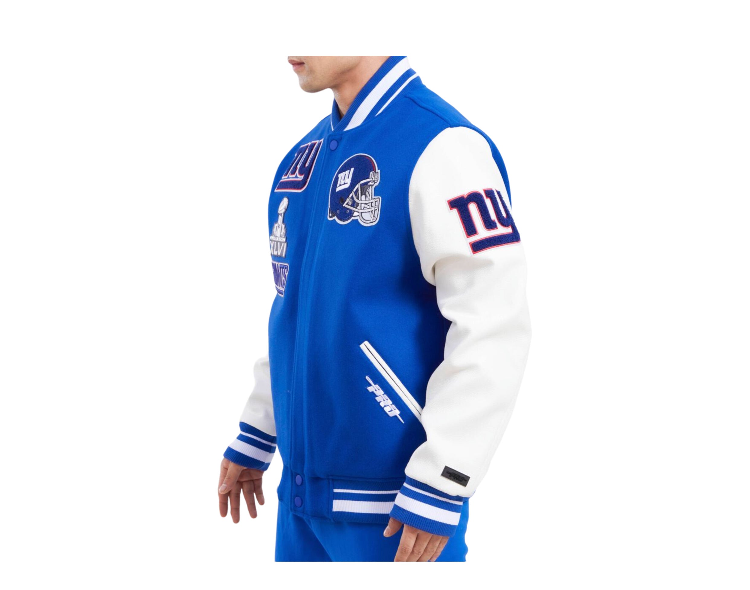 Pro Standard NFL New York Giants Mash Up Logo Varsity Men's Jacket