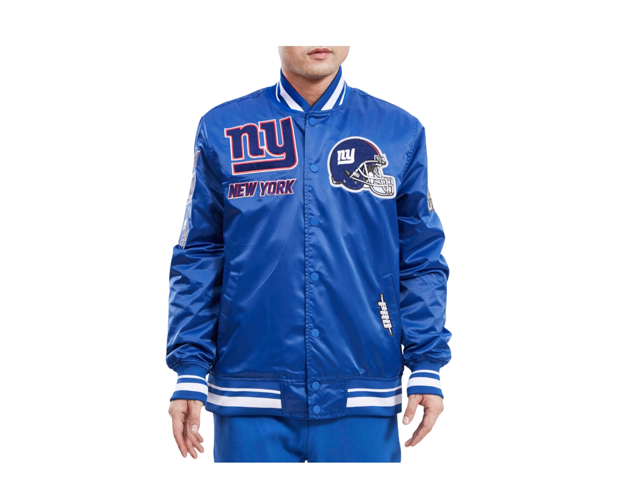 Pro Standard NFL New York Giants Mash Up Logo Satin Men's Jacket