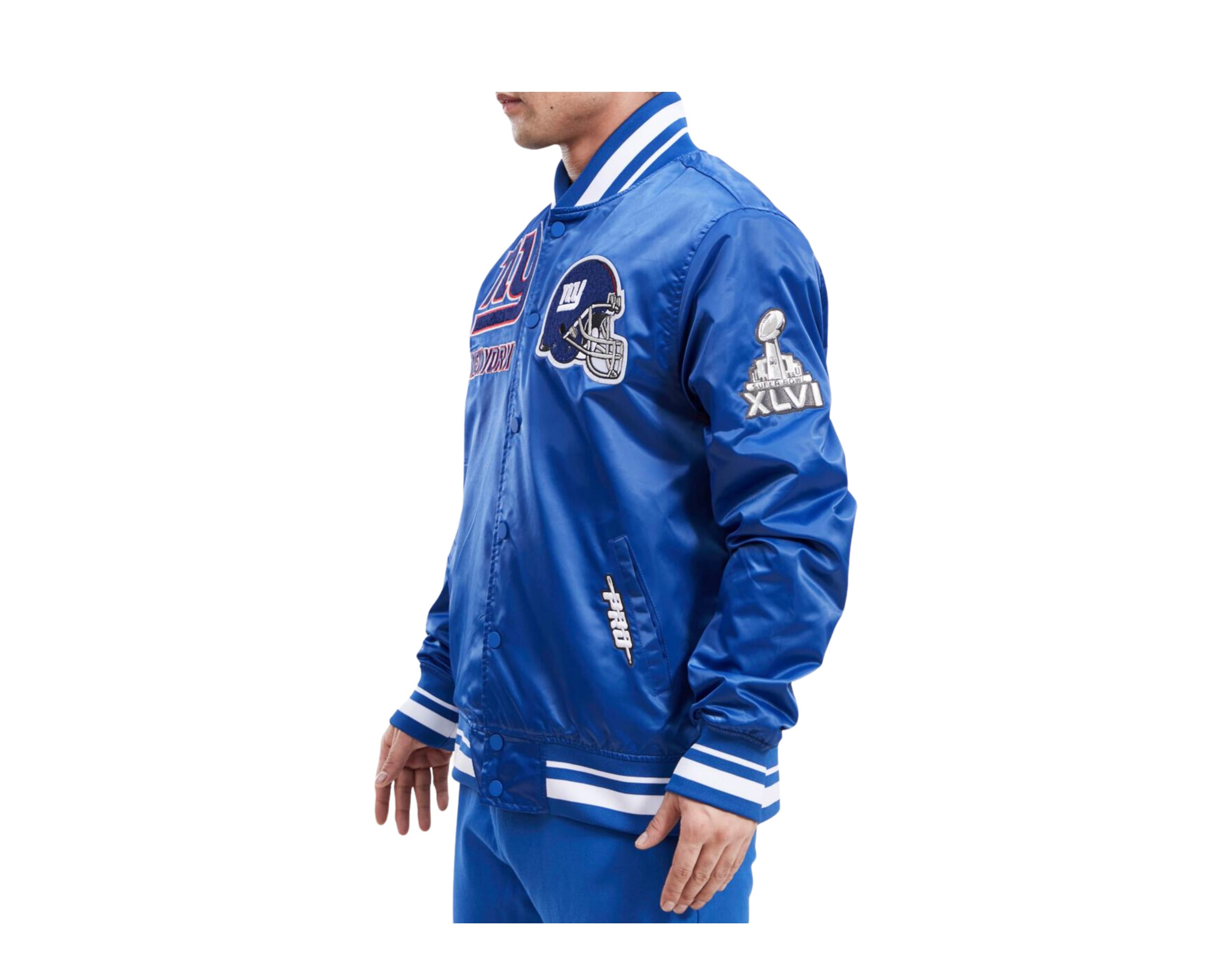 Pro Standard NFL New York Giants Mash Up Logo Satin Men's Jacket