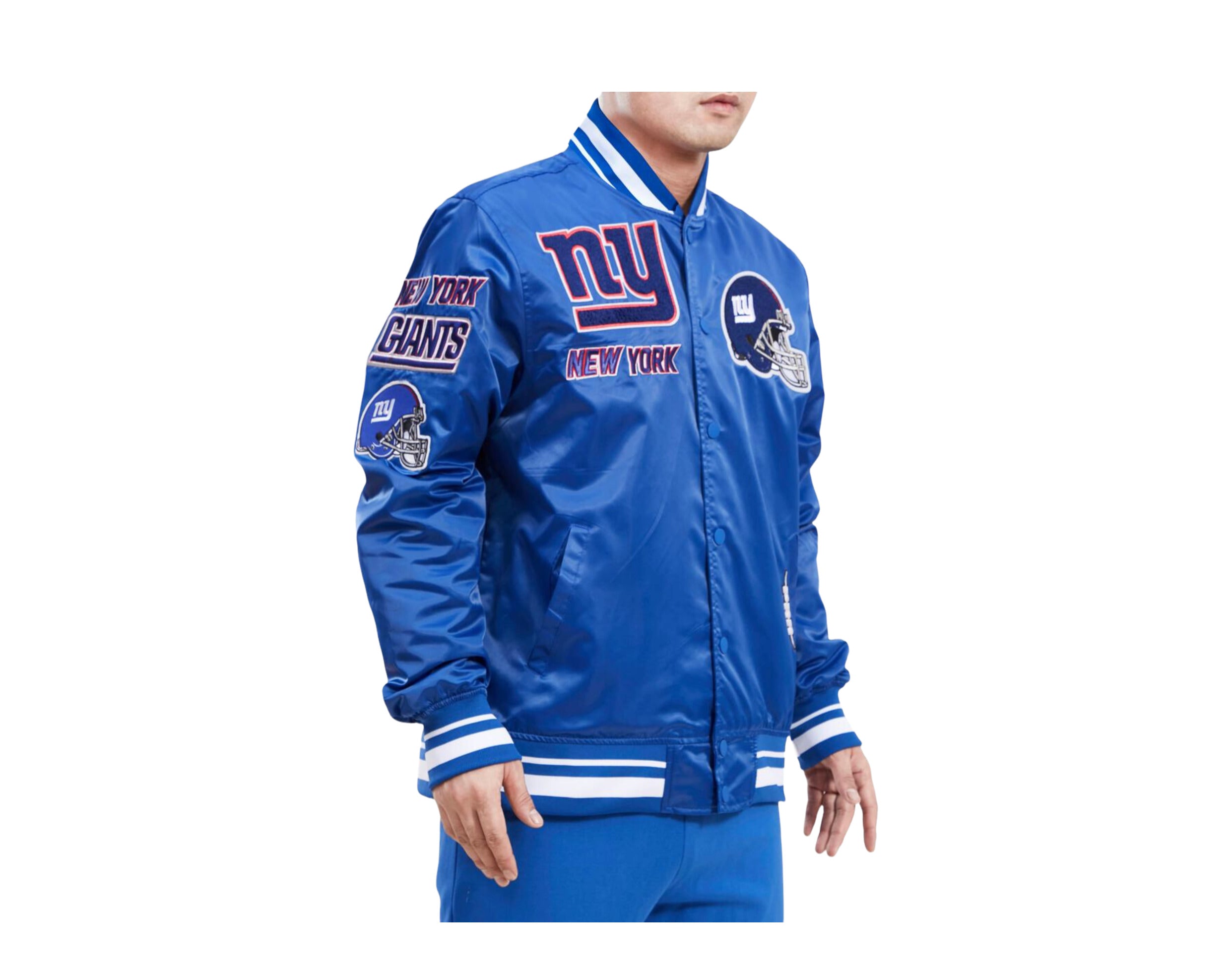 Pro Standard NFL New York Giants Mash Up Logo Satin Men's Jacket