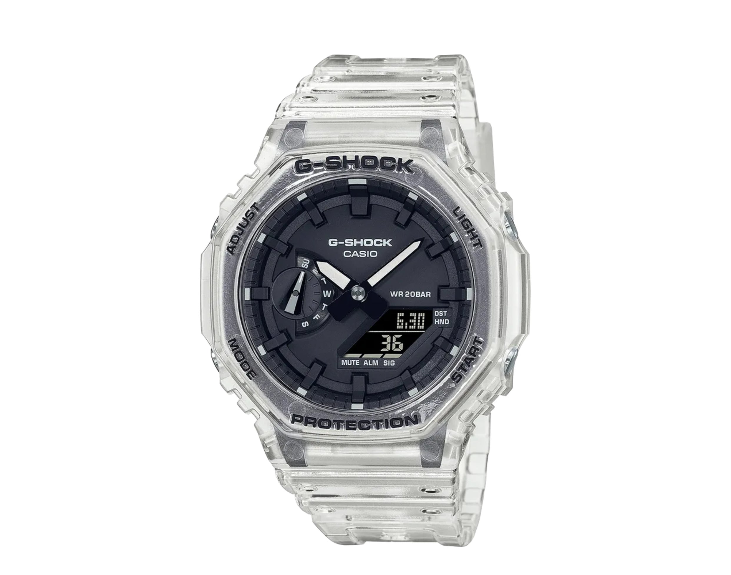 Casio G-Shock GA2100SKE Transparent Pack Analog-Digital Resin Watch