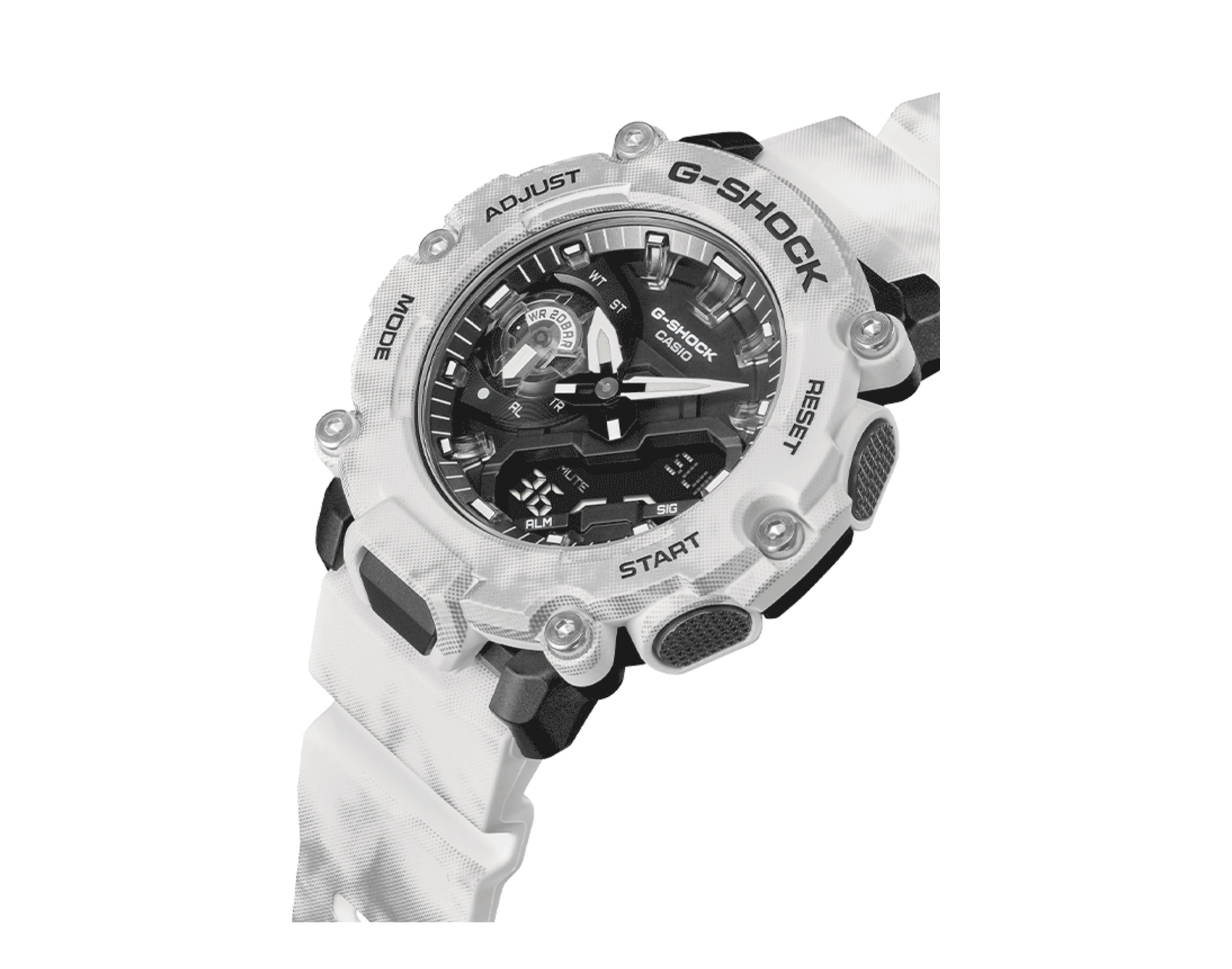 Casio G-Shock GA2200GC Snow Camouflage Analog-Digital Resin Watch