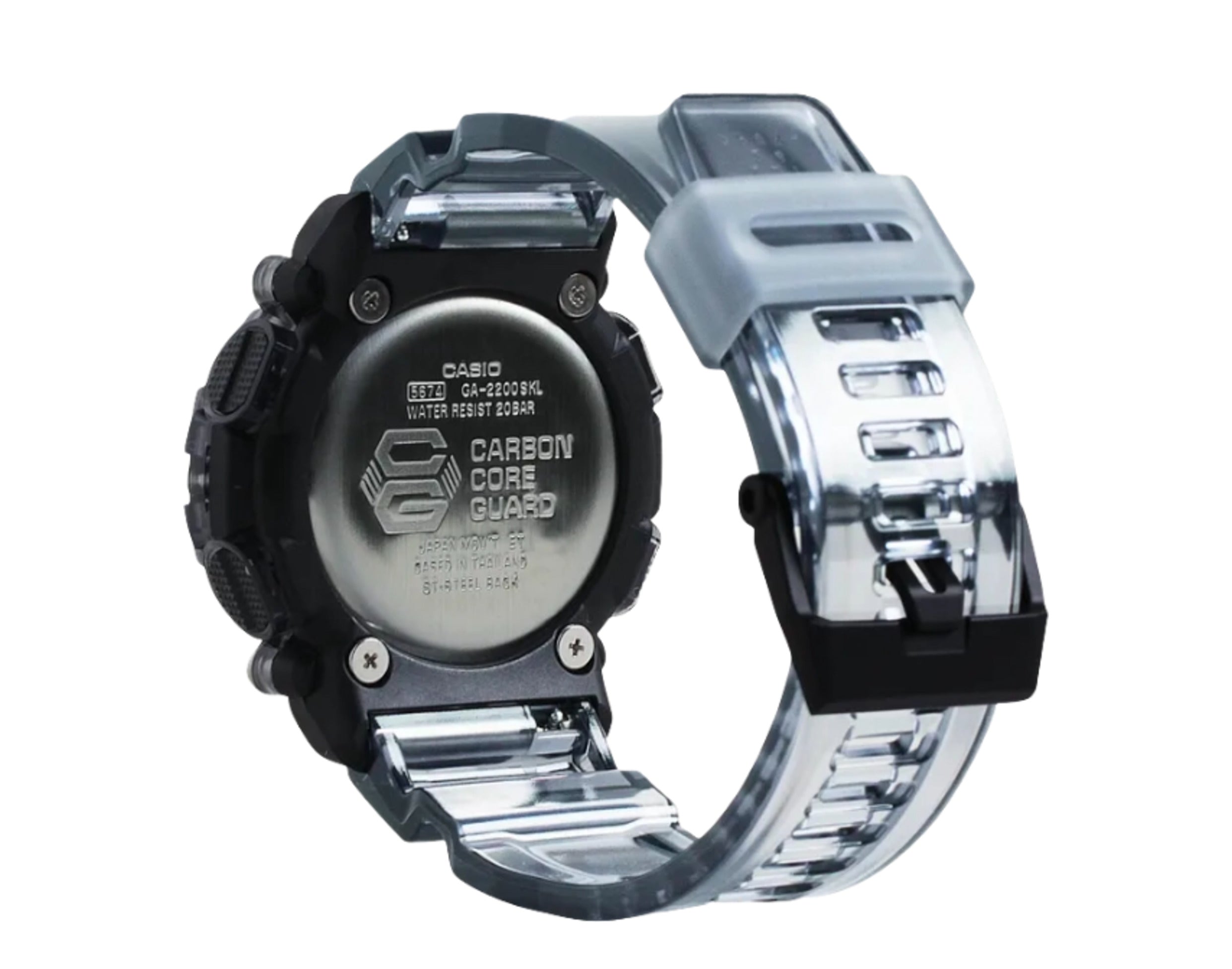 Casio G-Shock GA2200SKL Transparent Analog-Digital Resin Watch