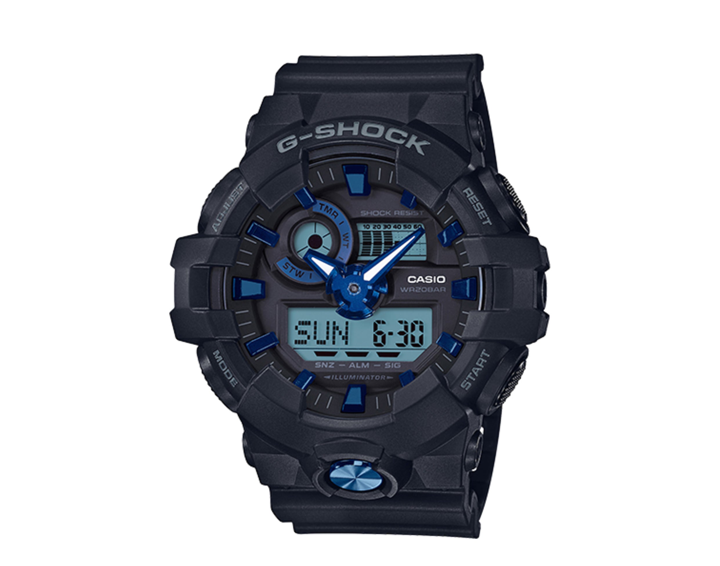 Casio G-Shock GA710 Front Button Metalic Analog Digital Men's Watch