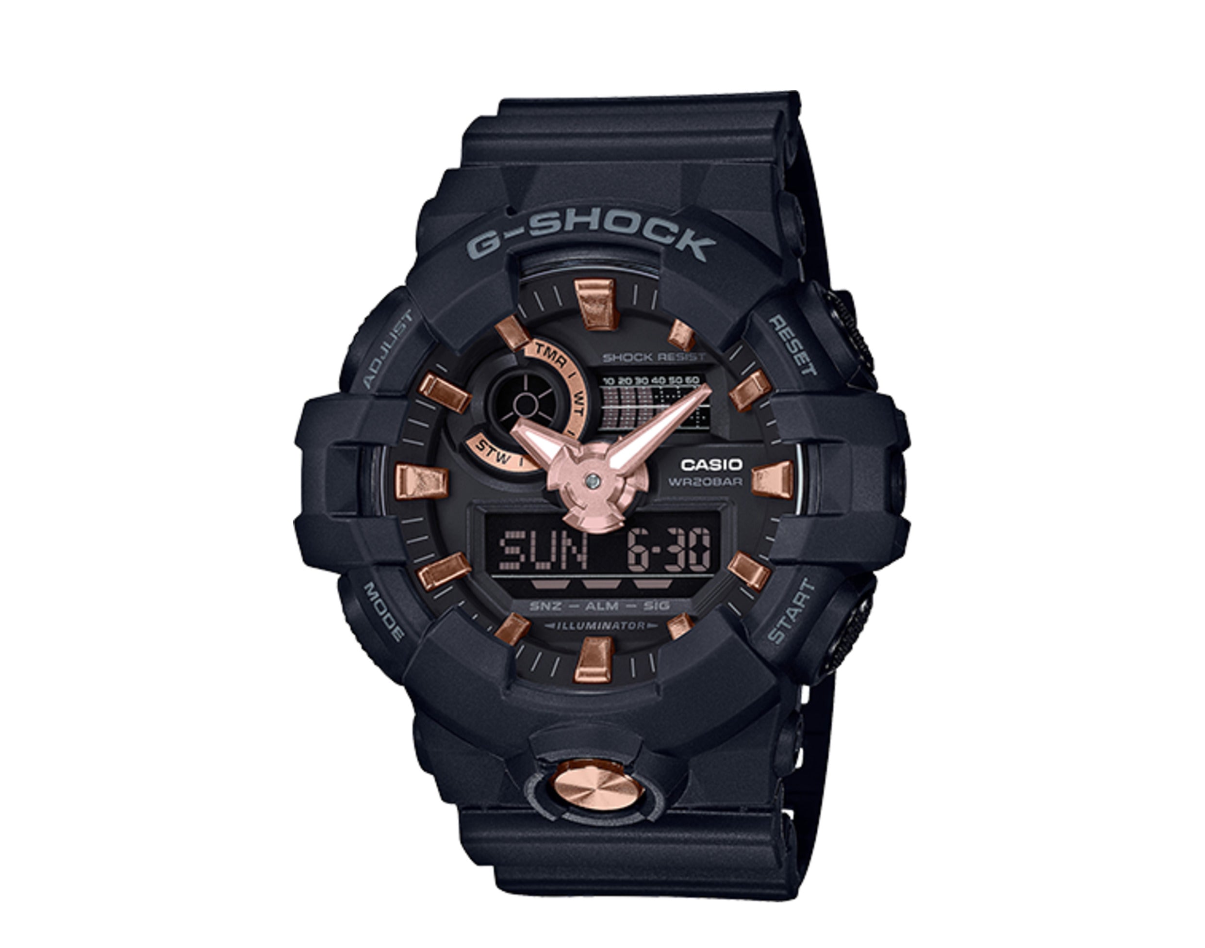 Casio G-Shock GA710 Front Button Metalic Analog Digital Men's Watch