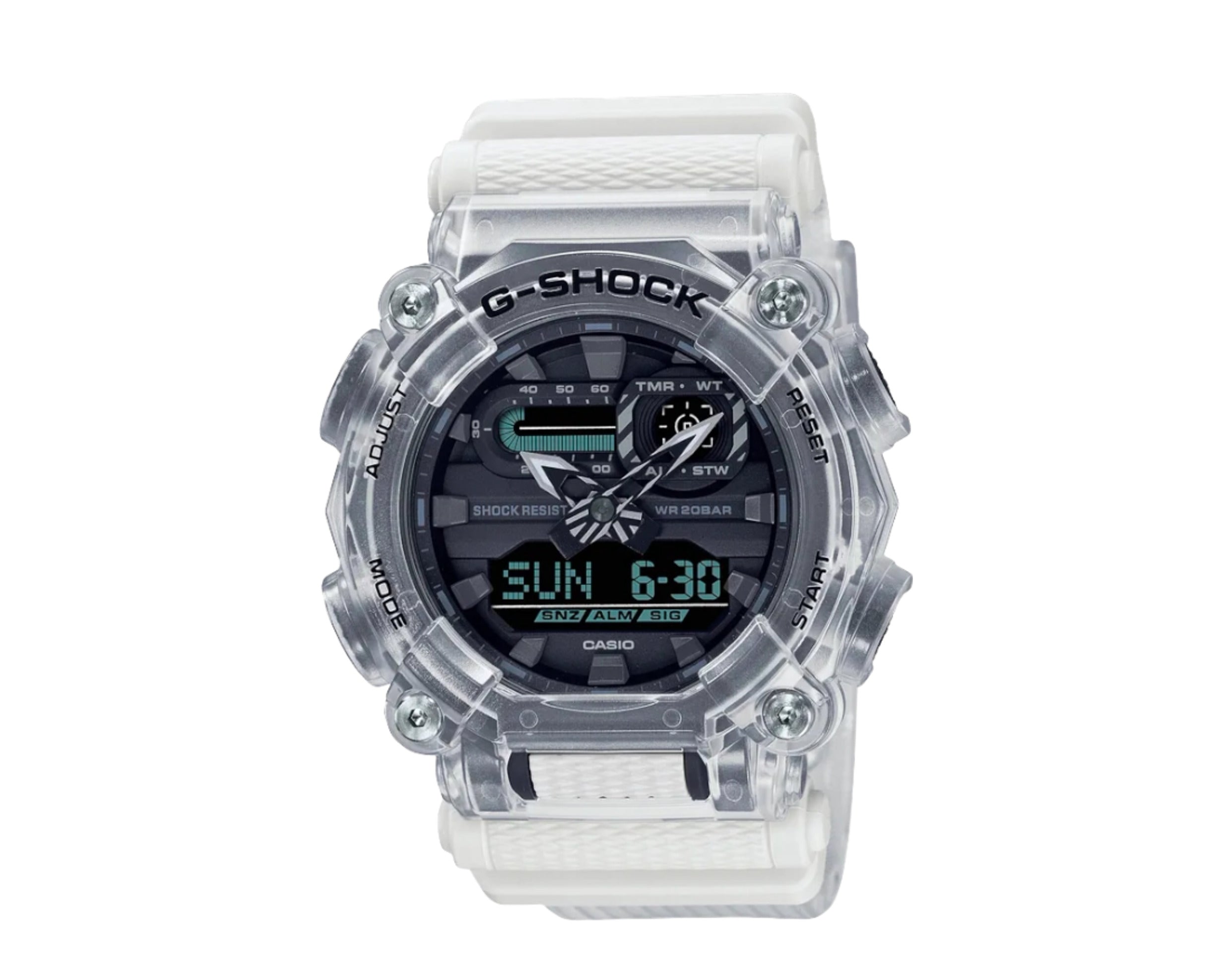 Casio G-Shock GA900SKL Transparent Analog-Digital Resin Watch