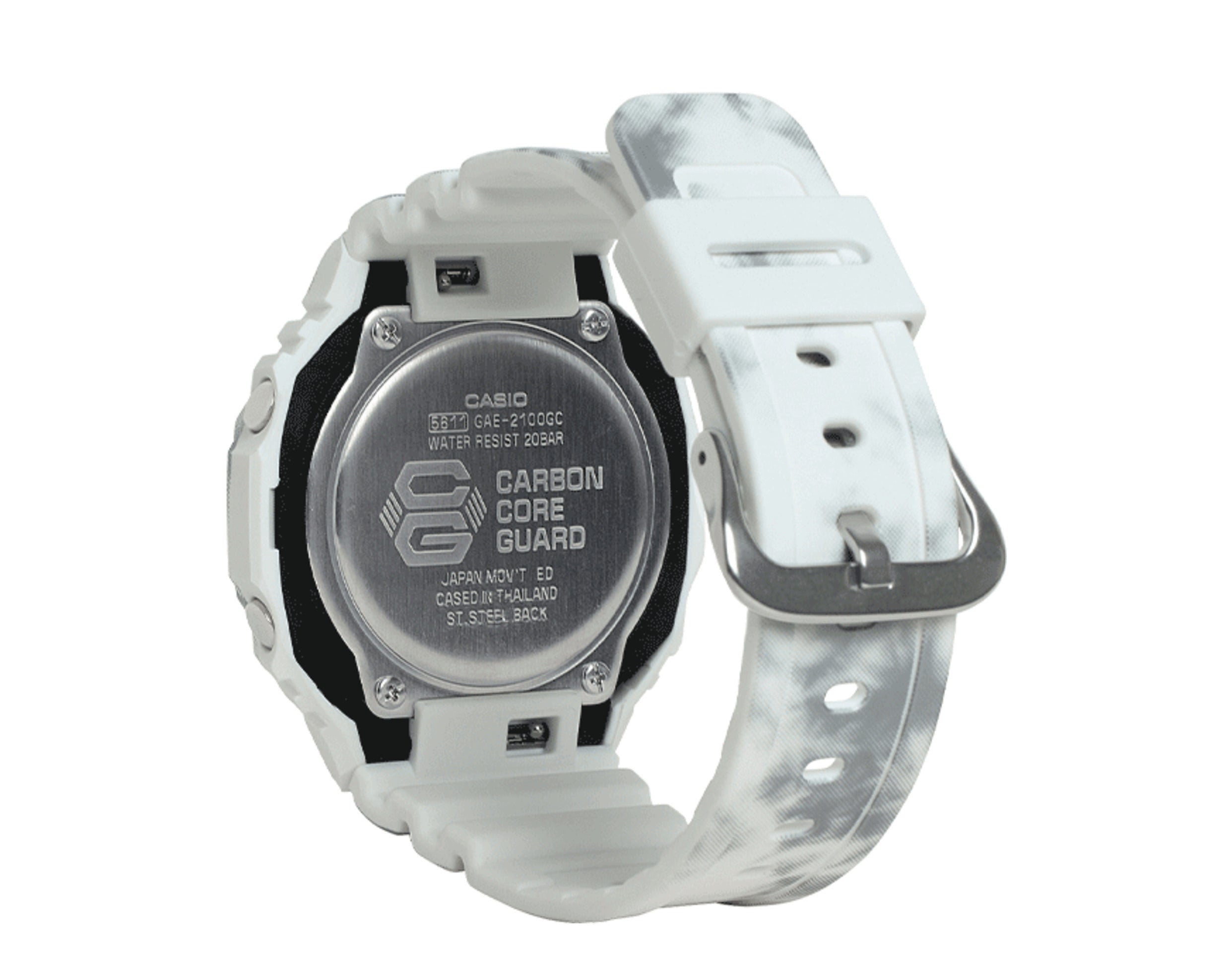 Casio G-Shock GA2100GC Snow Camouflage Analog-Digital Carbon Resin and Cloth Watch