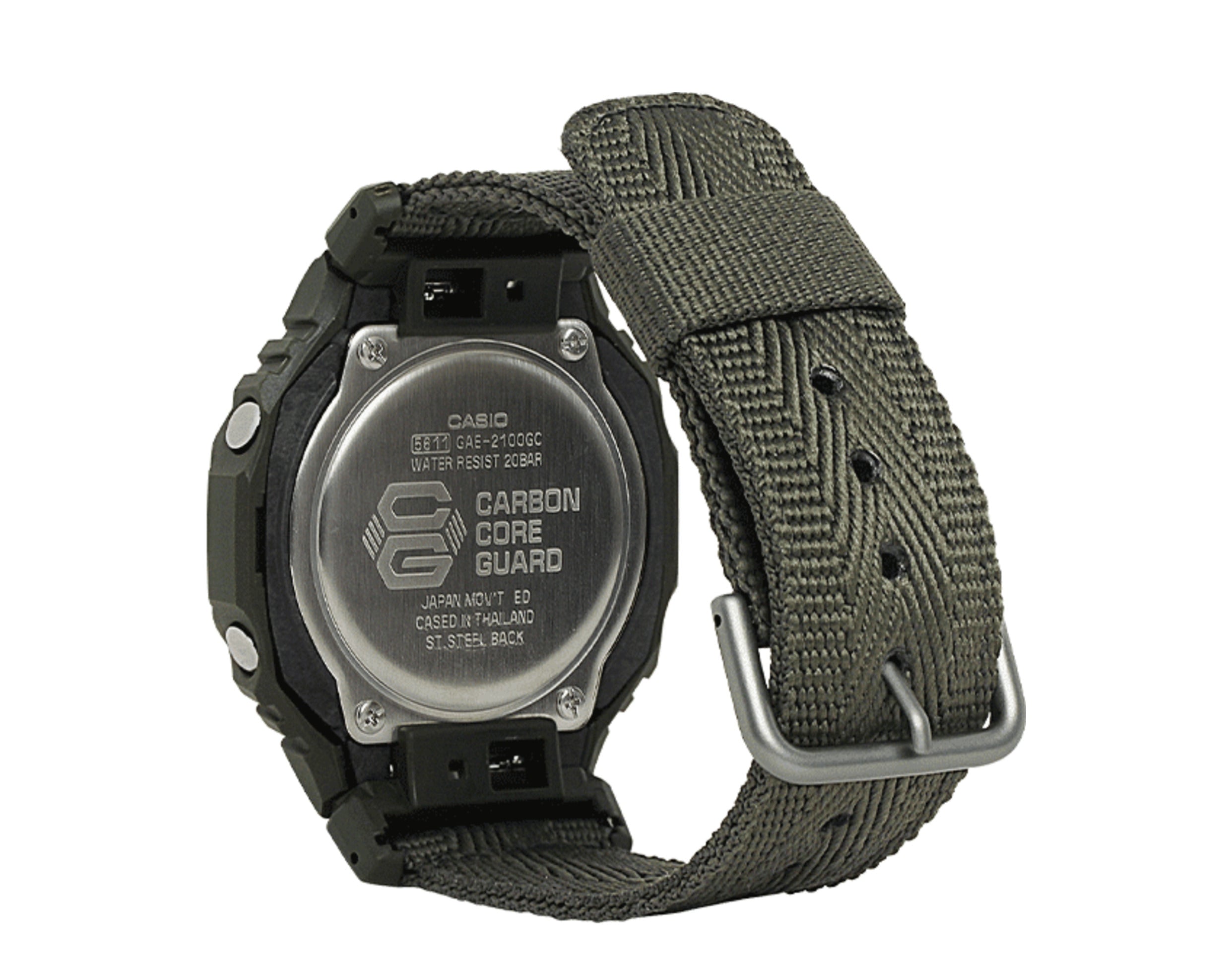 Casio G-Shock GA2100GC Snow Camouflage Analog-Digital Carbon Resin and Cloth Watch