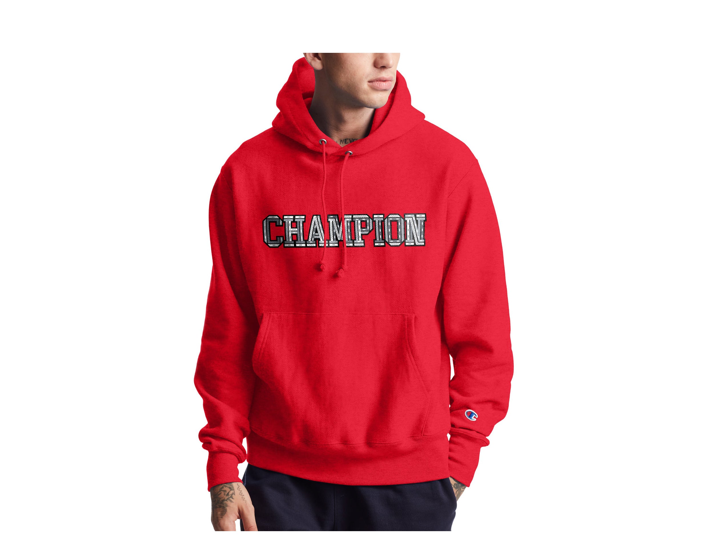 Champion C-Life Reverse Weave 3-D Logo Pull-Over Men's Hoodie