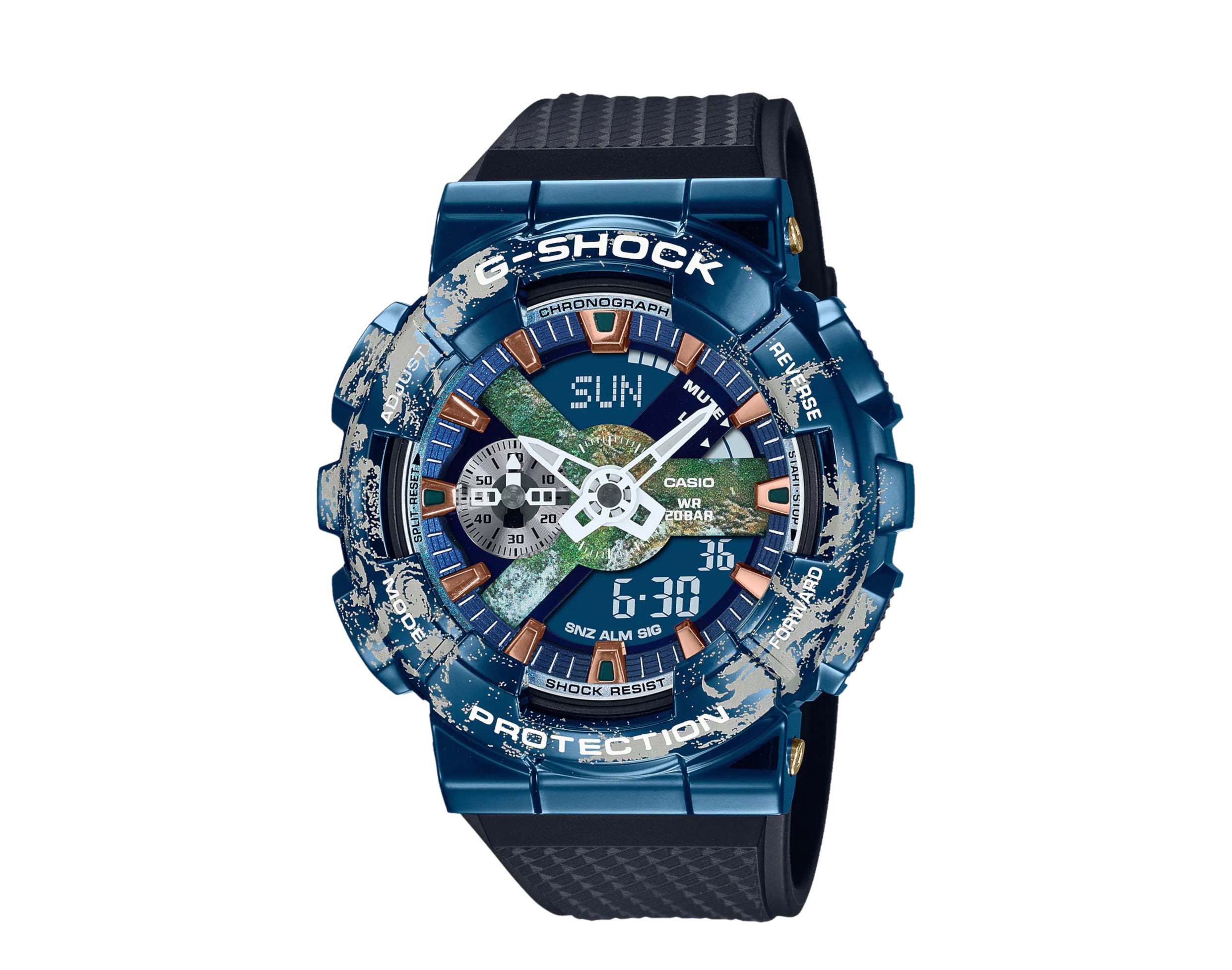 Casio G-Shock GM110EARTH Analog-Digital Metal-Resin Watch