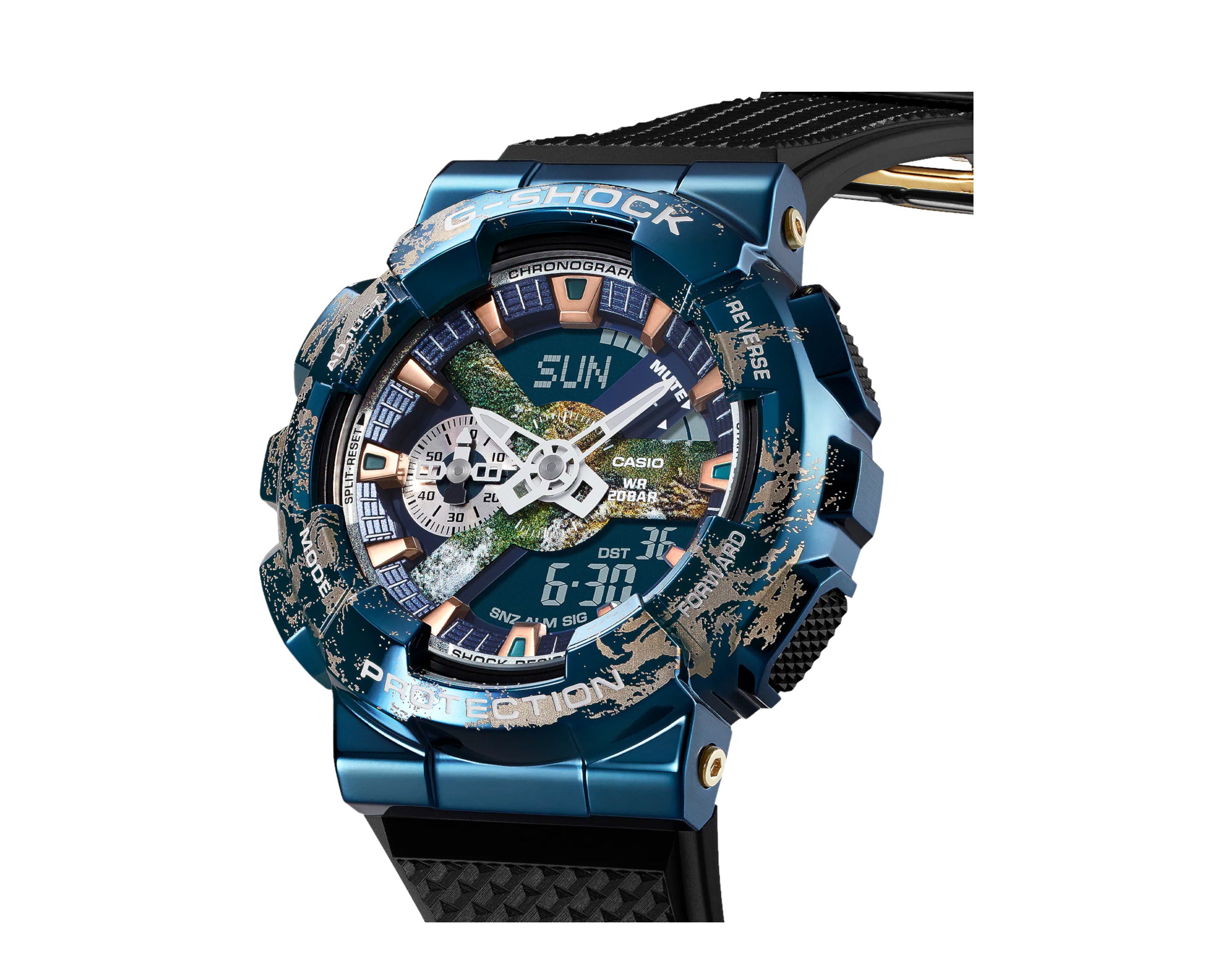 Casio G-Shock GM110EARTH Analog-Digital Metal-Resin Watch