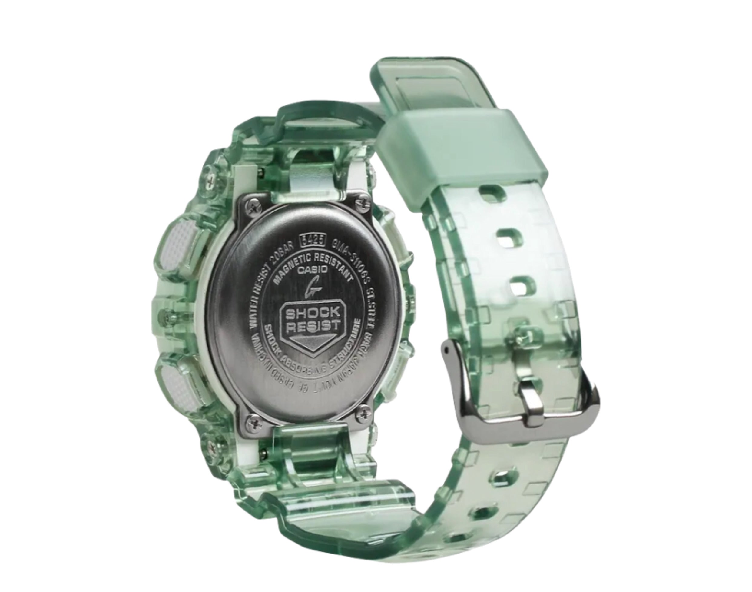 Casio G-Shock GMAS110GS S Series Semi-Transparent Analog Digital Resin Women's Watch