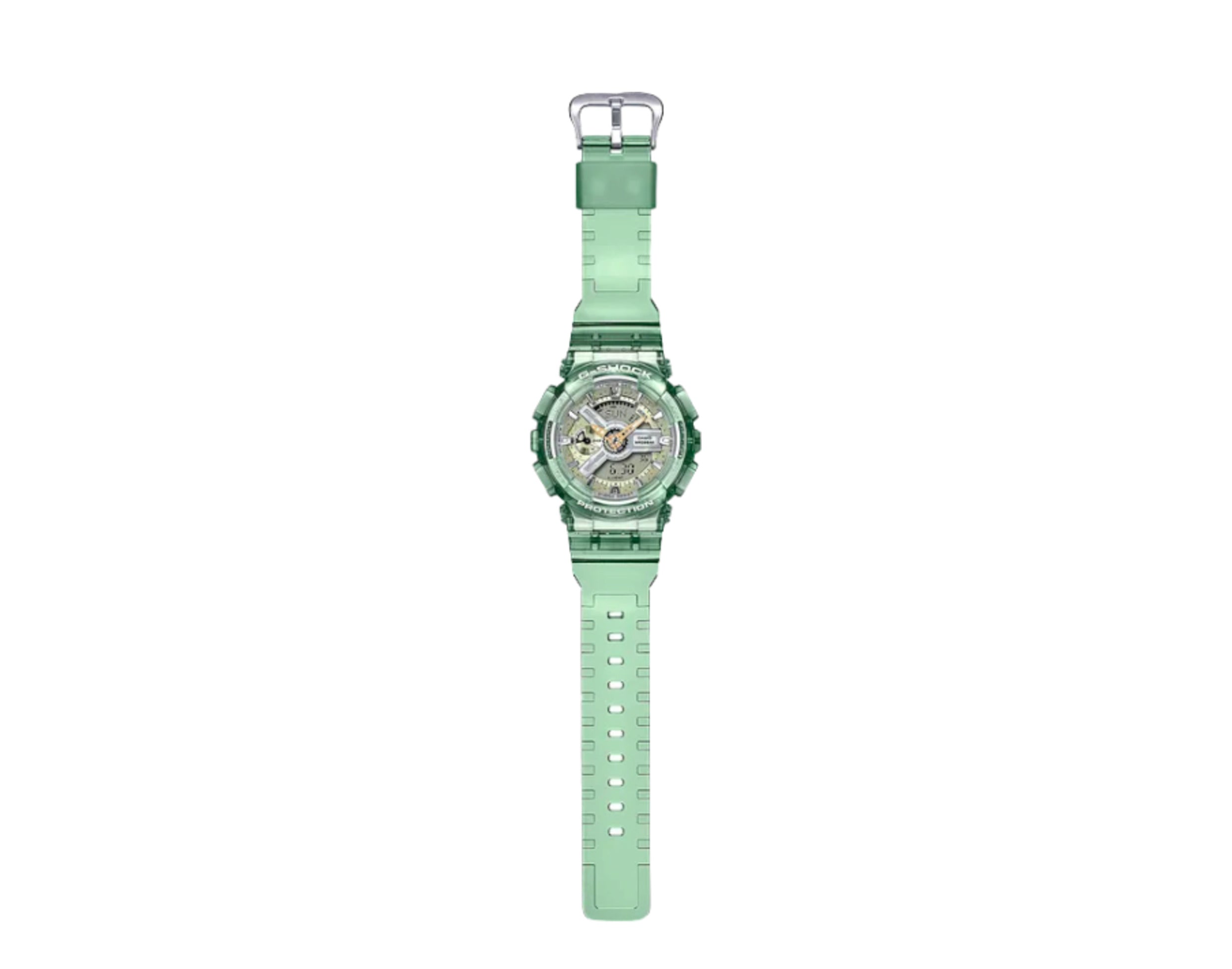 Casio G-Shock GMAS110GS S Series Semi-Transparent Analog Digital Resin Women's Watch