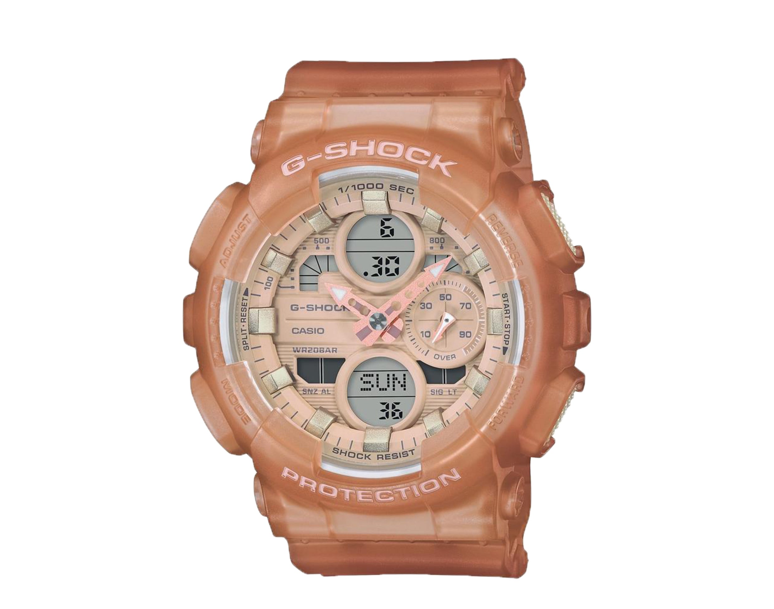 Casio G-Shock GMAS140 S Series Nude Collection Analog-Digital Resin Women's Watch