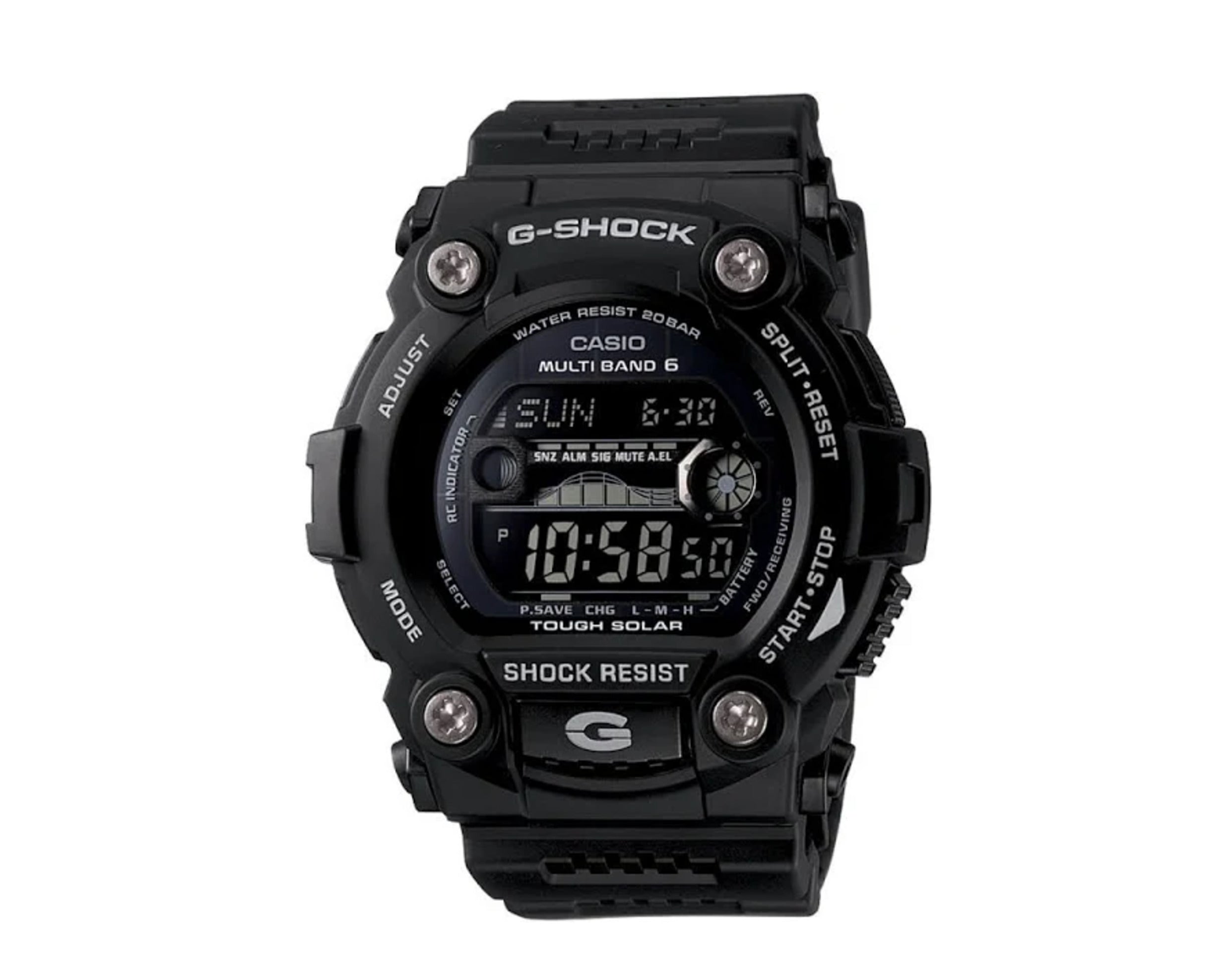 Casio G-Shock GW7900 BlackOut Digital Tide Graph Resin Watch