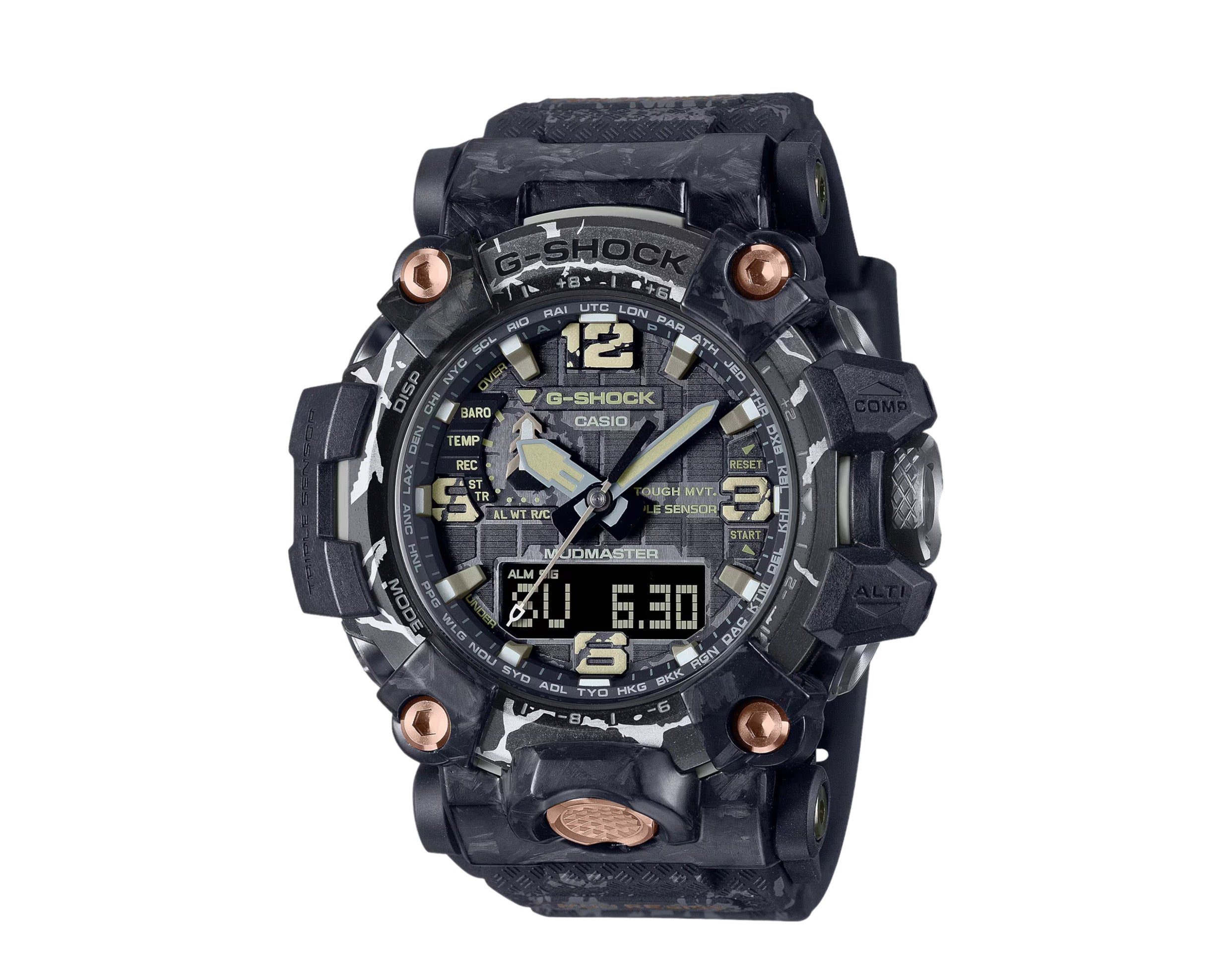 Casio G-Shock GWG2000CR "Cracked" MudMaster Analog-Digital Resin Men's Watch