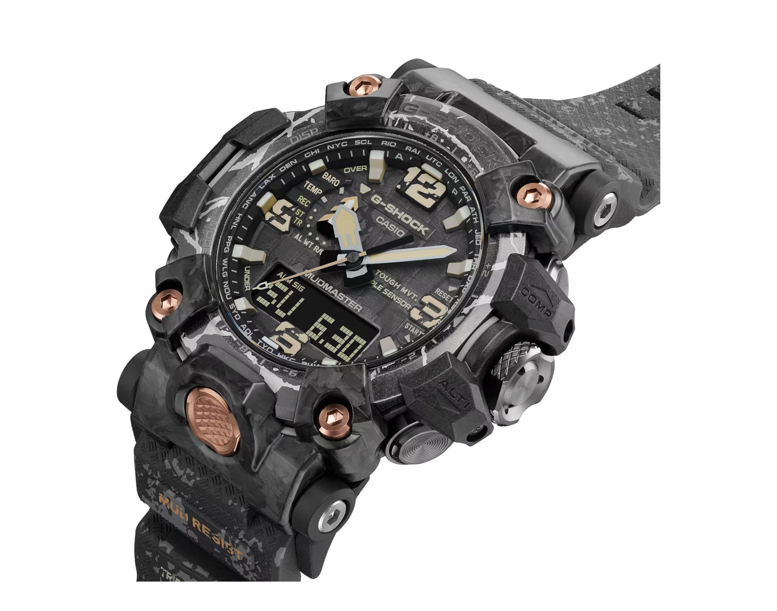 Casio G-Shock GWG2000CR "Cracked" MudMaster Analog-Digital Resin Men's Watch