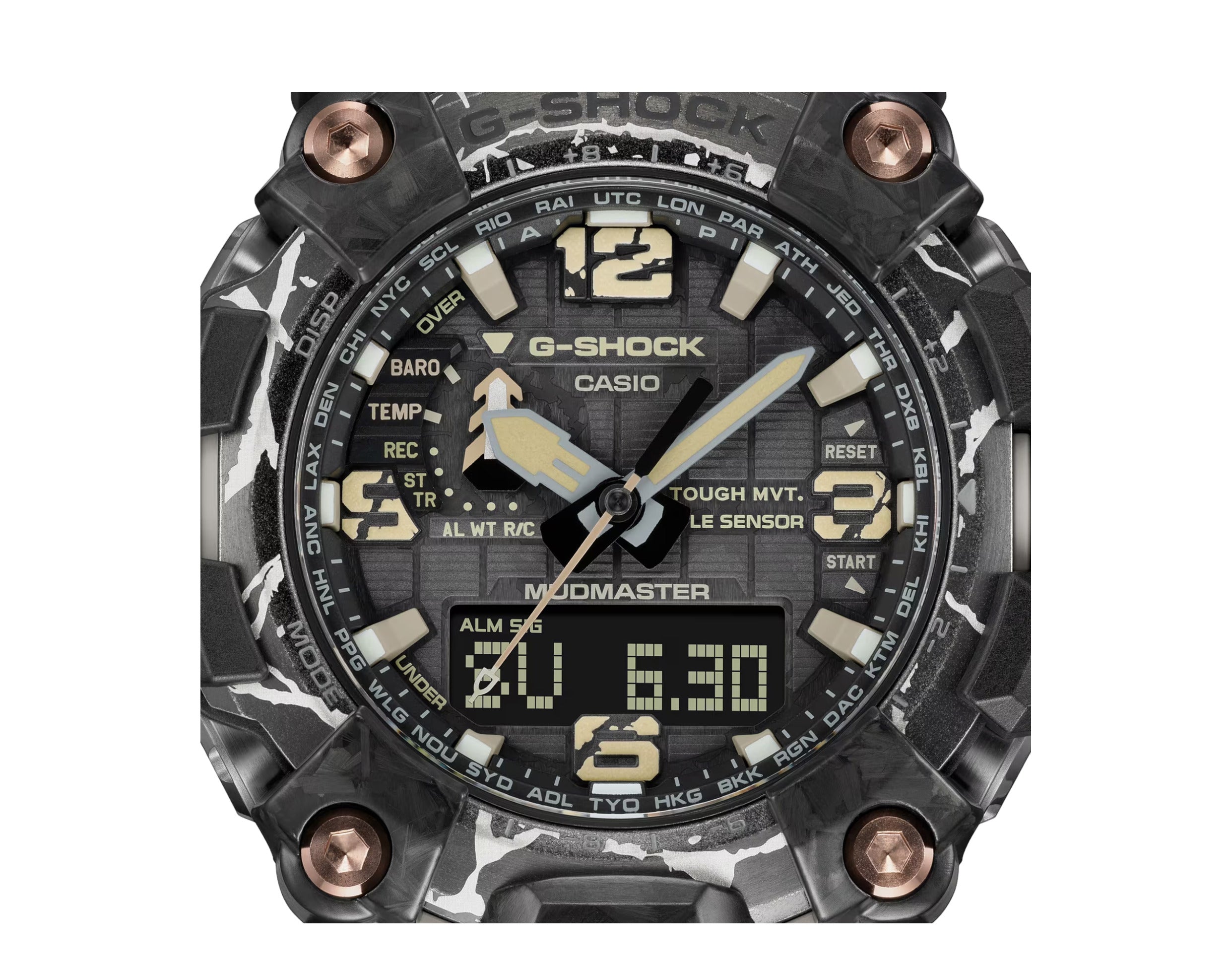 Casio G-Shock GWG2000CR "Cracked" MudMaster Analog-Digital Resin Men's Watch