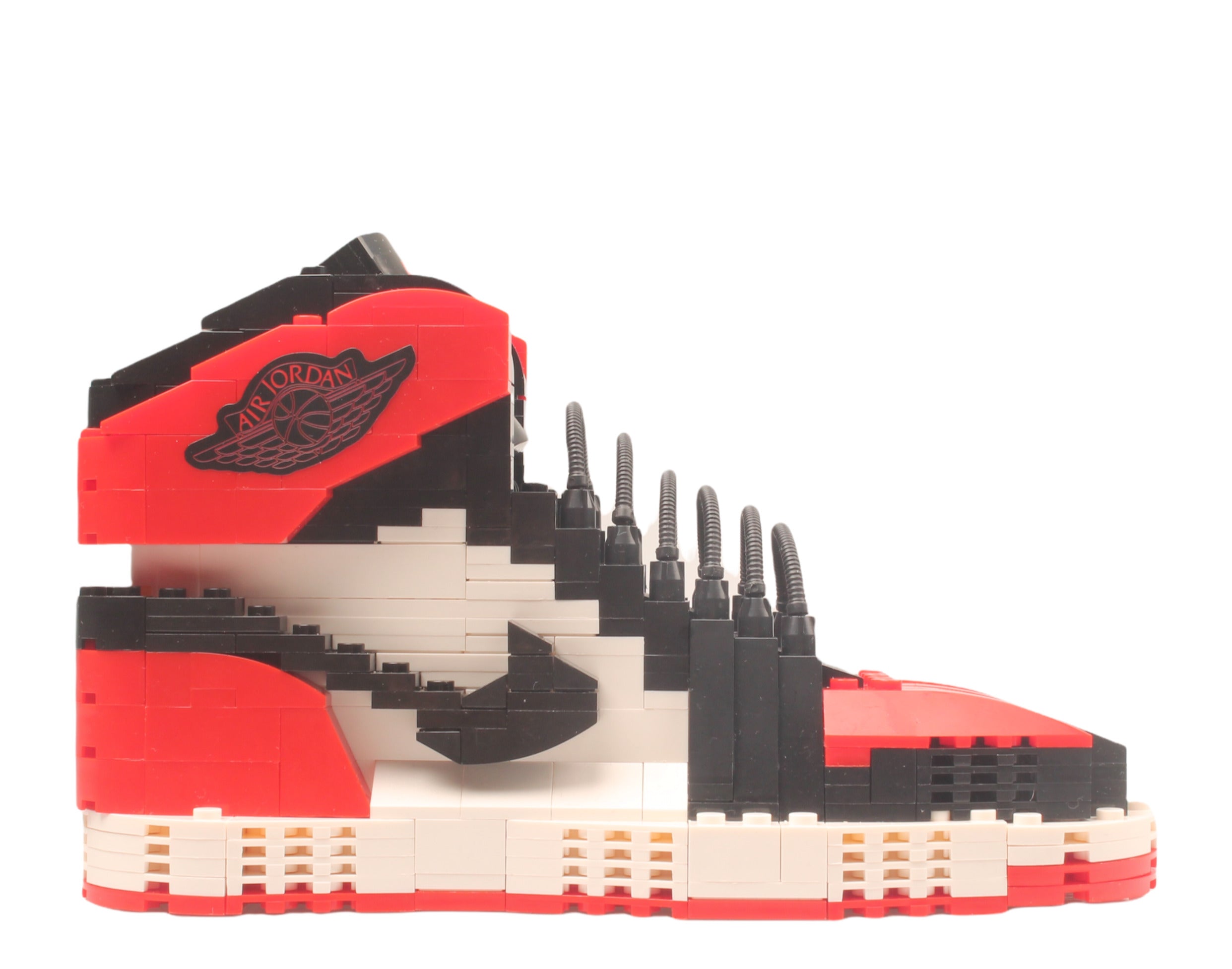 KM 3D AJ1 Bred Toe SneakerLego Set - Unassembled