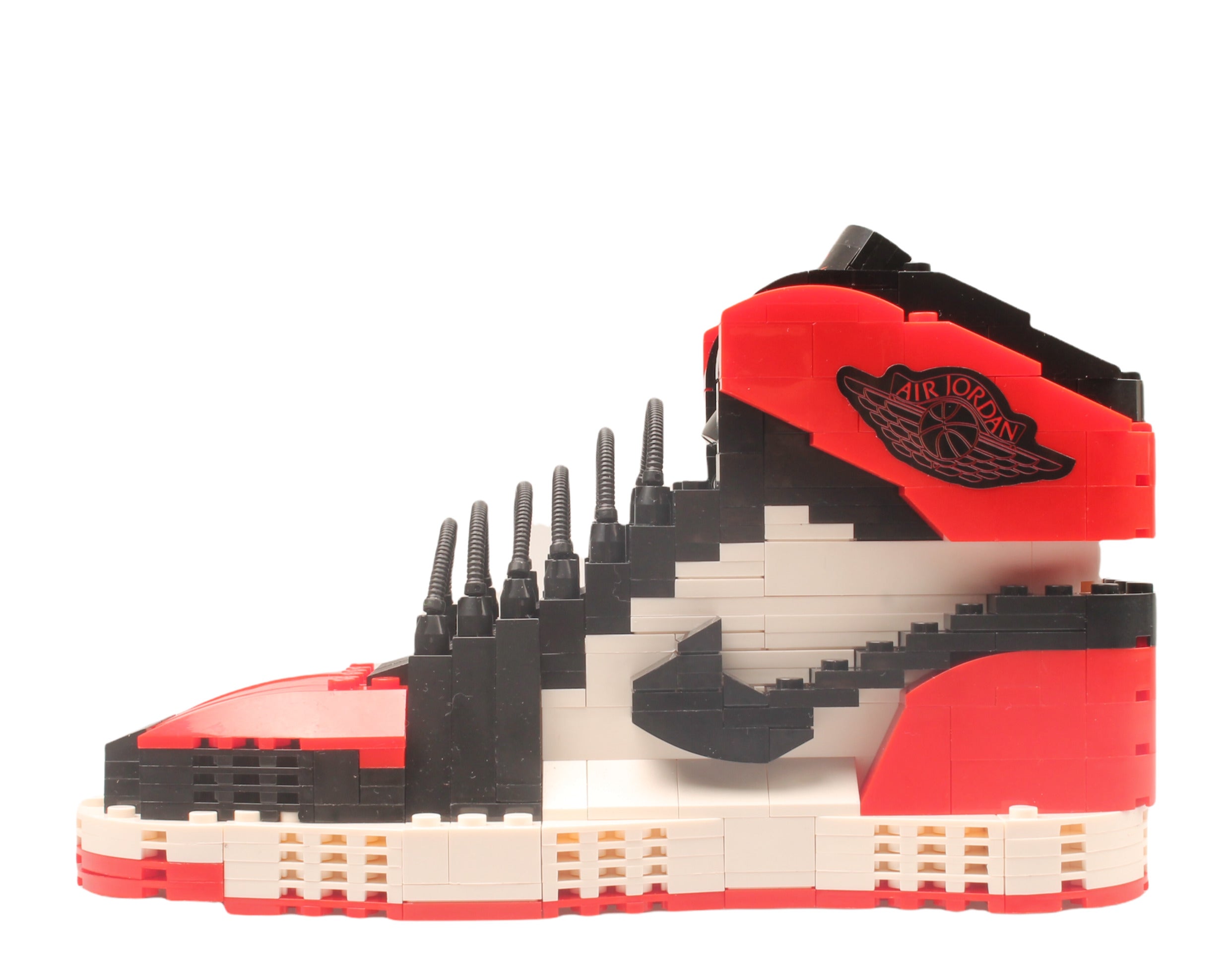 KM 3D AJ1 Bred Toe SneakerLego Set - Unassembled