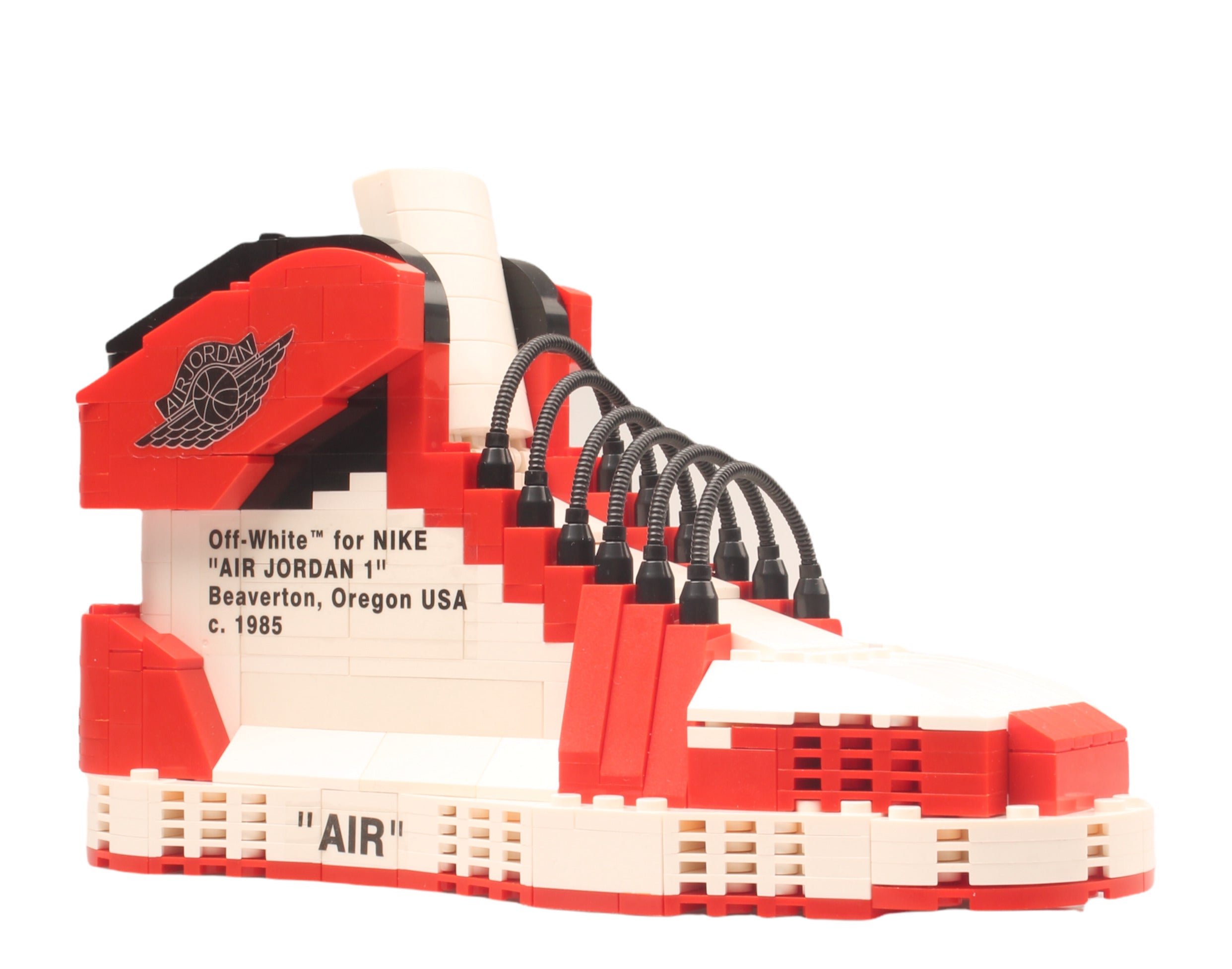 KM 3D AJ1 OFF-White Chicago SneakerLego Set - Unassembled