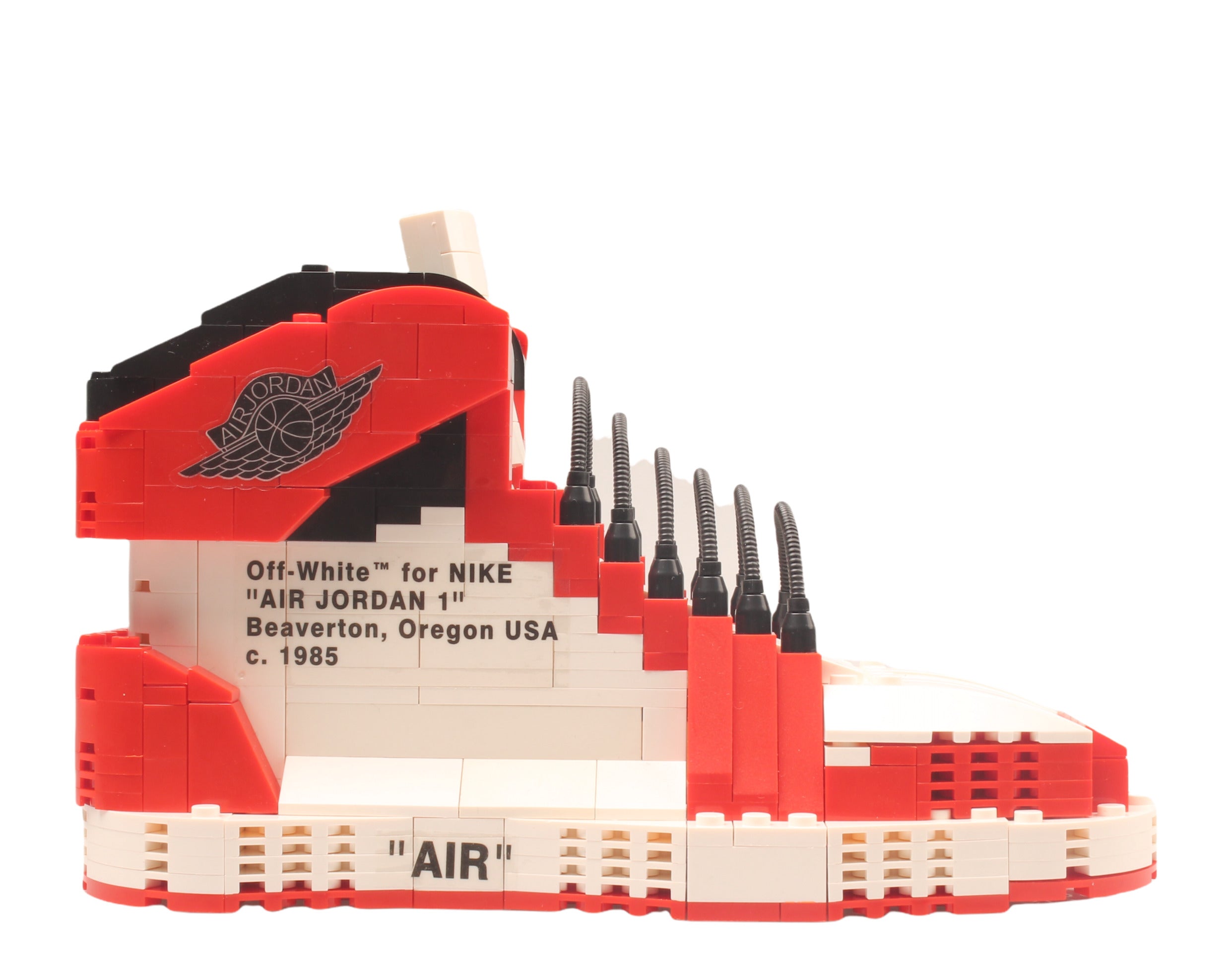 KM 3D AJ1 OFF-White Chicago SneakerLego Set - Unassembled