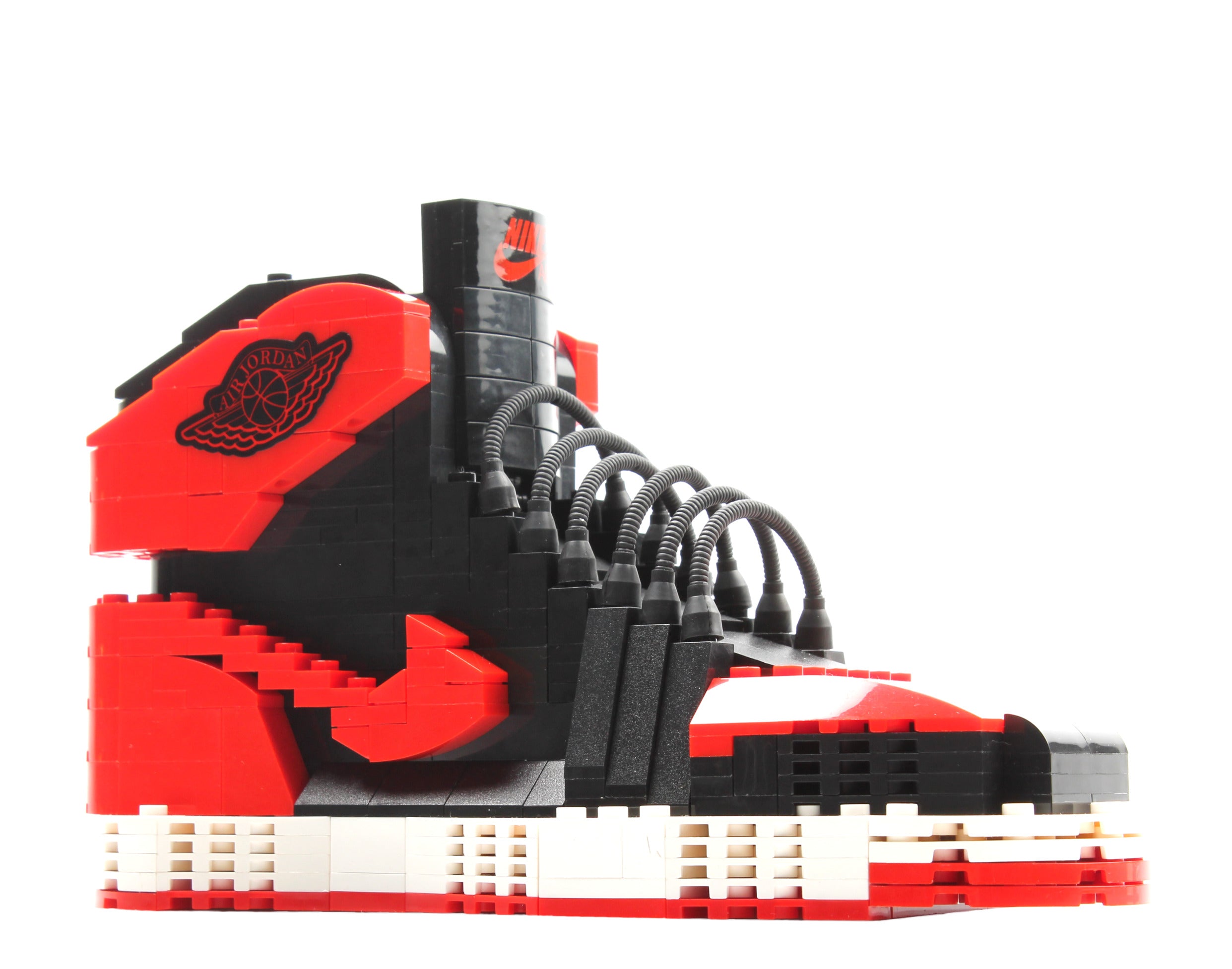 KM 3D AJ1 Bred/Banned SneakerLego Set - Unassembled