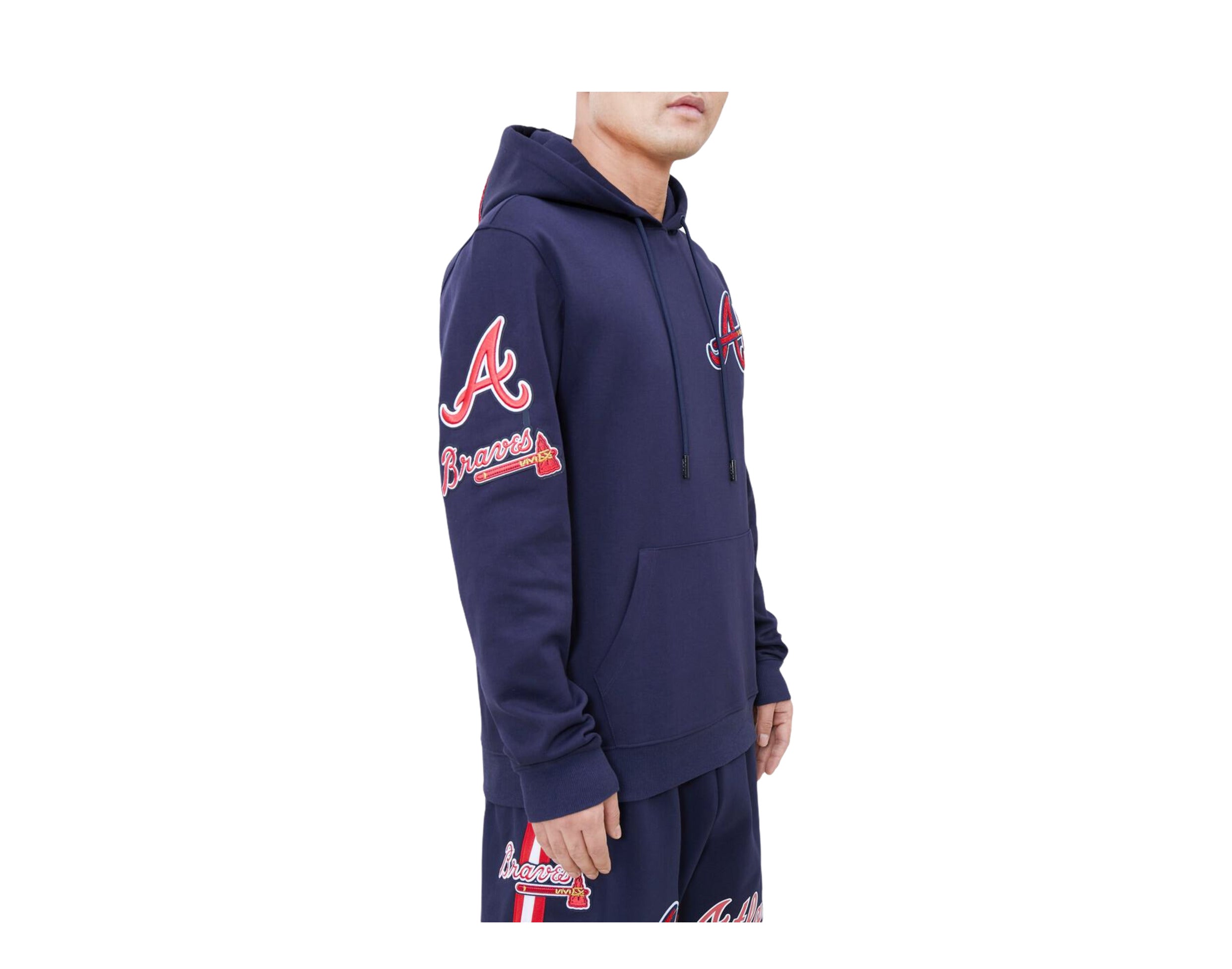 Pro Standard MLB Atlanta Braves Logo Blended P/O Men's Hoodie