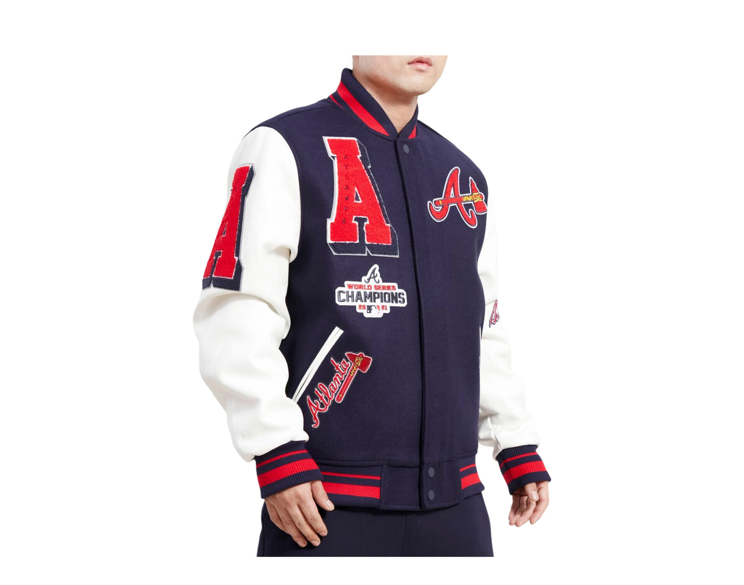 Pro Standard MLB Atlanta Braves Mash Up Logo Varsity Men's Jacket