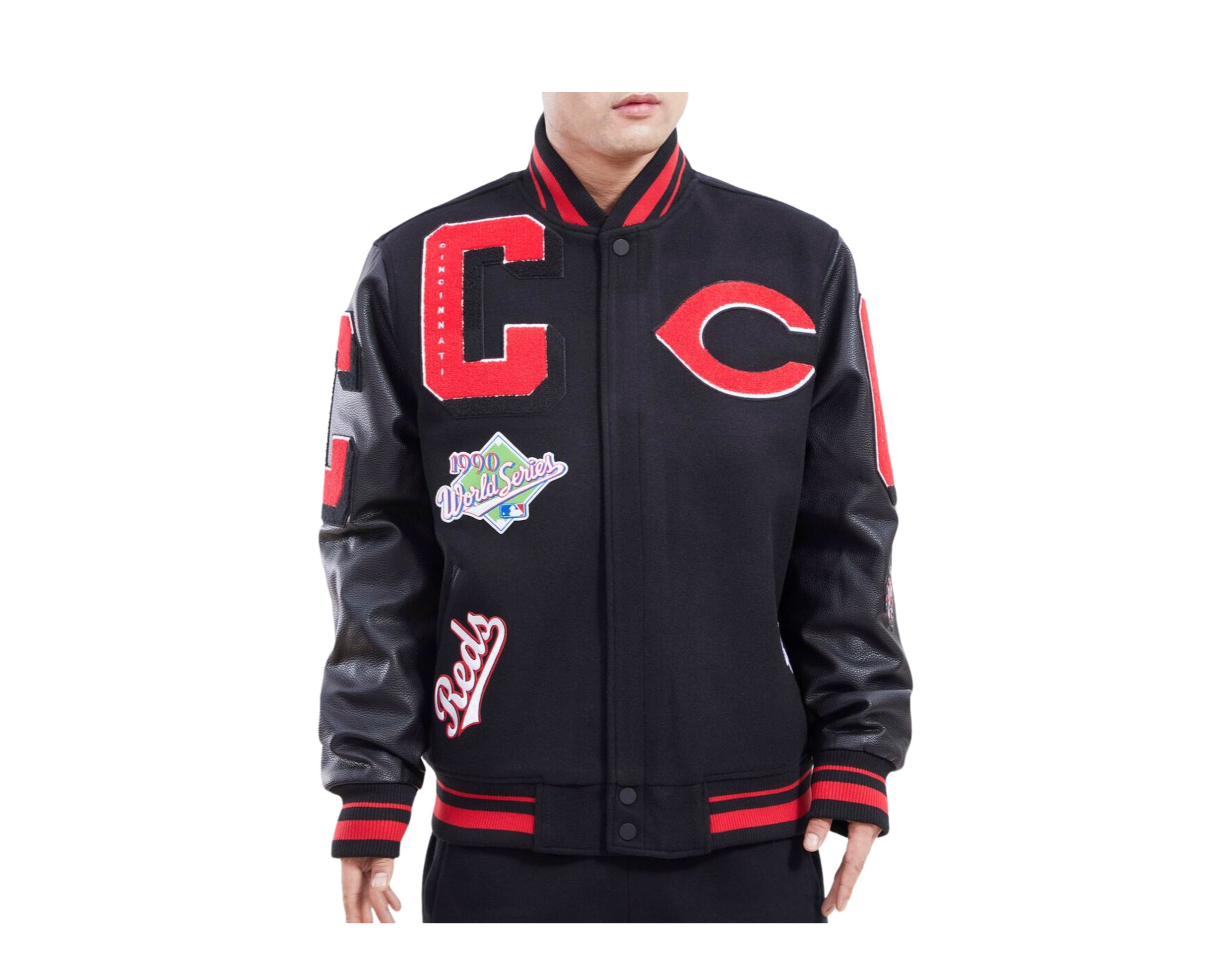 Pro Standard MLB Cincinnati Reds Mash Up Logo Varsity Men's Jacket