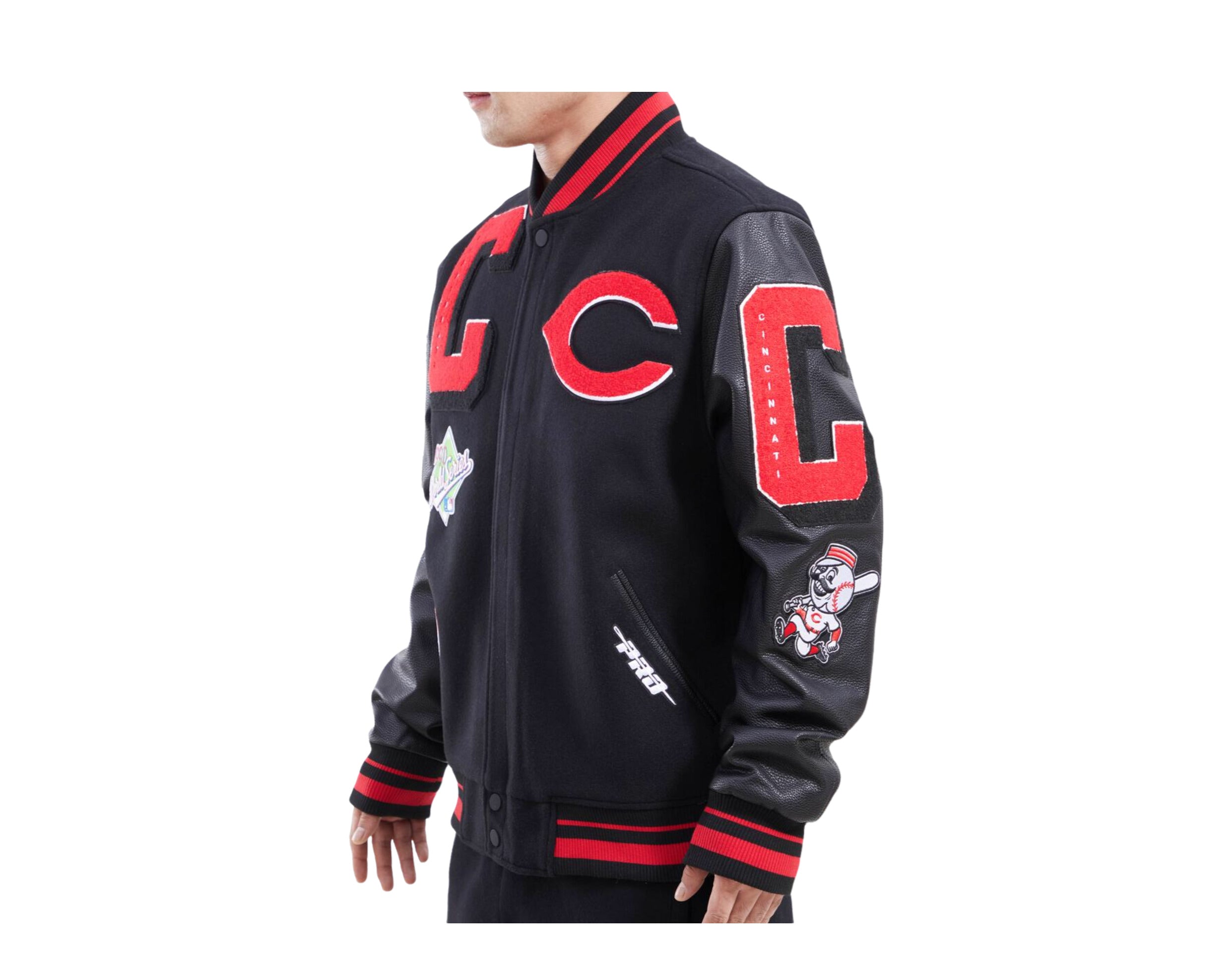 Pro Standard MLB Cincinnati Reds Mash Up Logo Varsity Men's Jacket