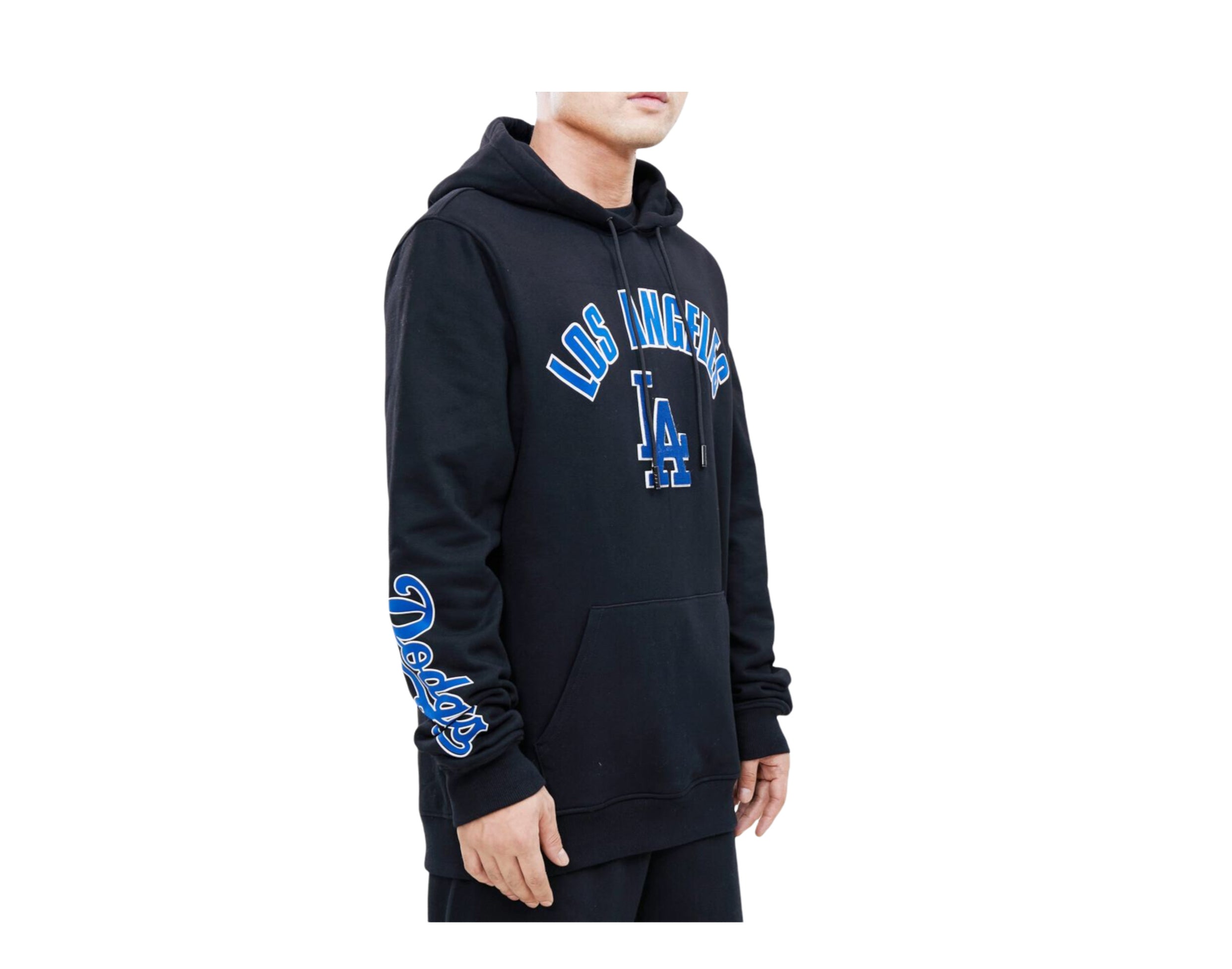 Men's Los Angeles Dodgers Pro Standard Black Stacked Logo Pullover