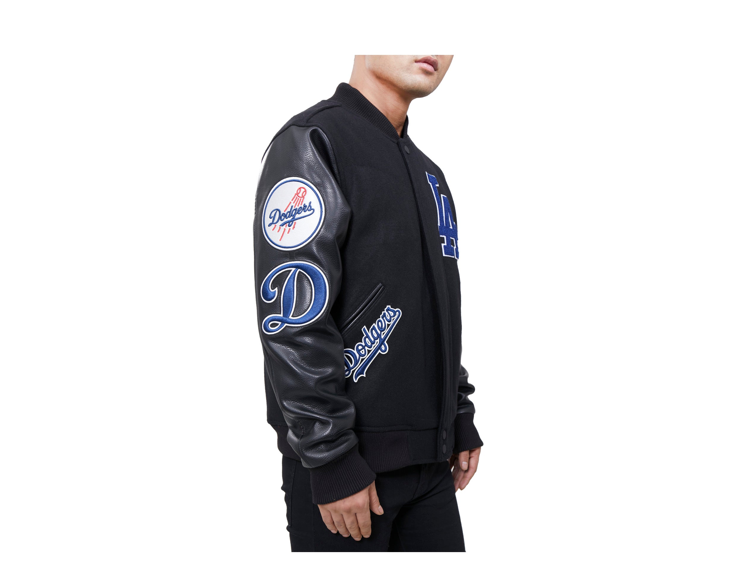 Pro Standard MLB Los Angeles Dodgers Logo Blended Varsity Men's Jacket