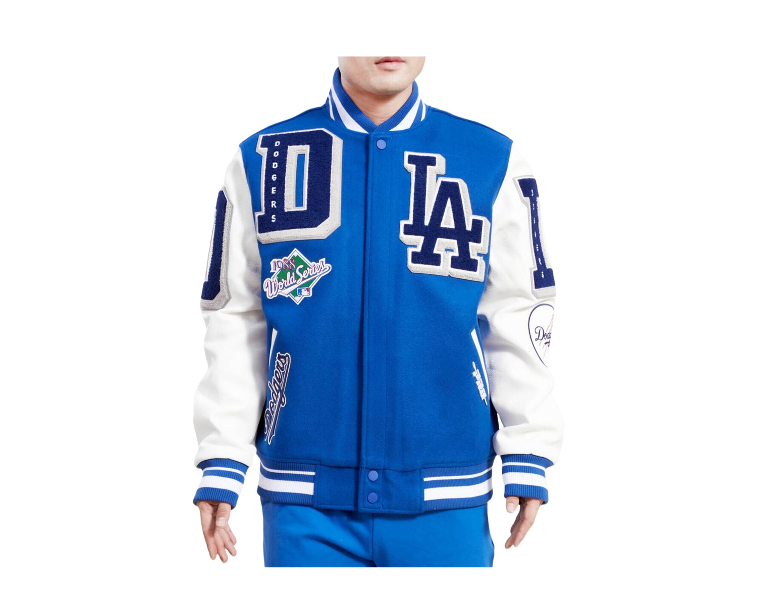 Pro Standard MLB Los Angeles Dodgers Mash Up Logo Varsity Men's Jacket