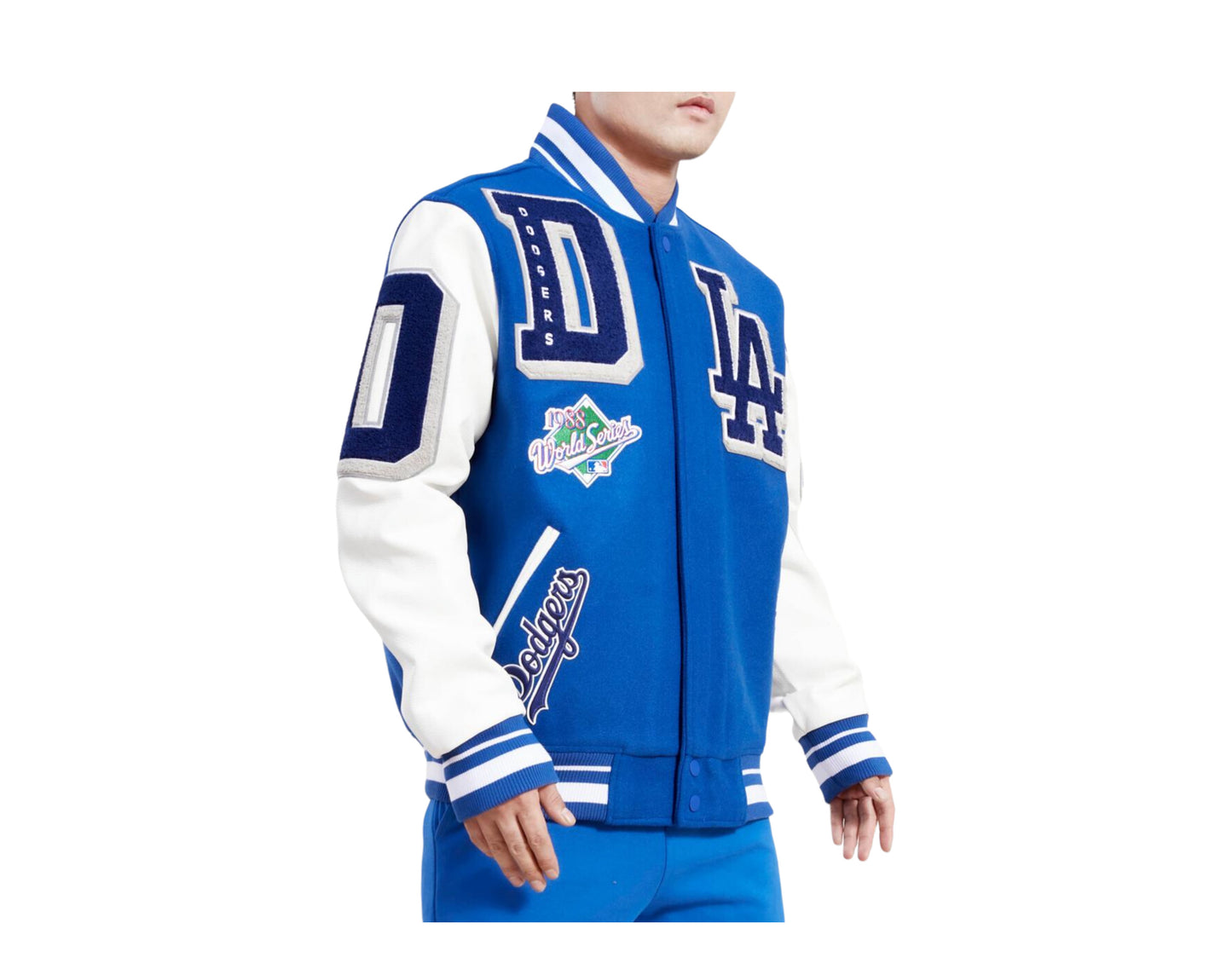 Men's Los Angeles Dodgers Pro Standard Royal Mash Up Logo Varsity