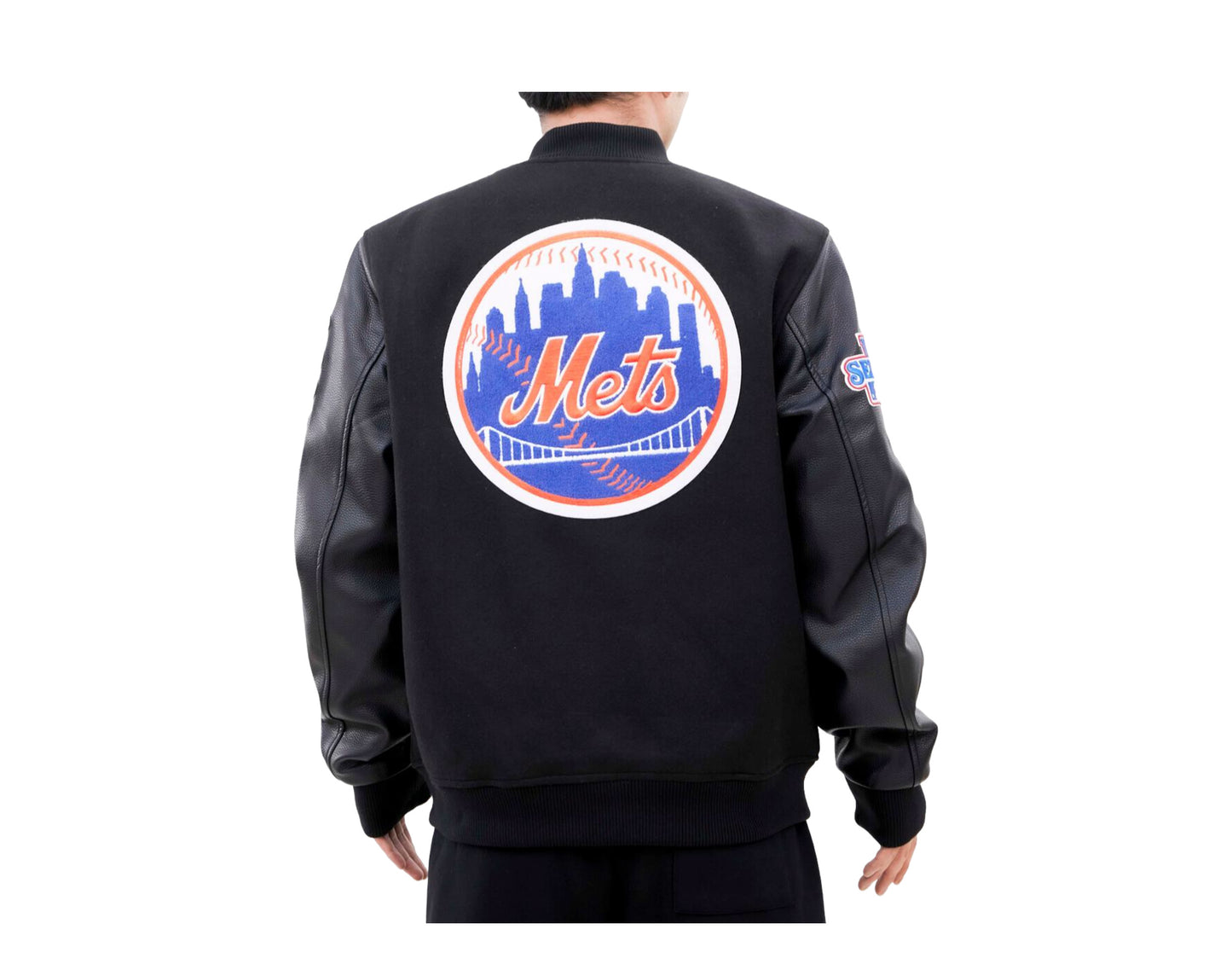 Men's Denver Broncos Pro Standard Triple Black Satin Full-Snap Varsity  Jacket