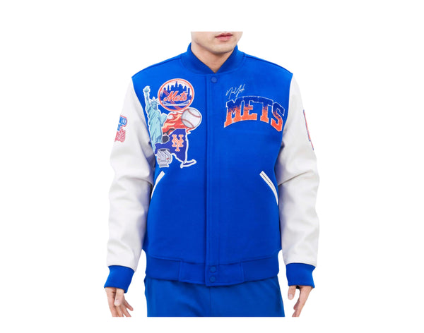 NEW YORK METS HOME TOWN WOOL VARSITY JACKET (BLACK) – Pro Standard