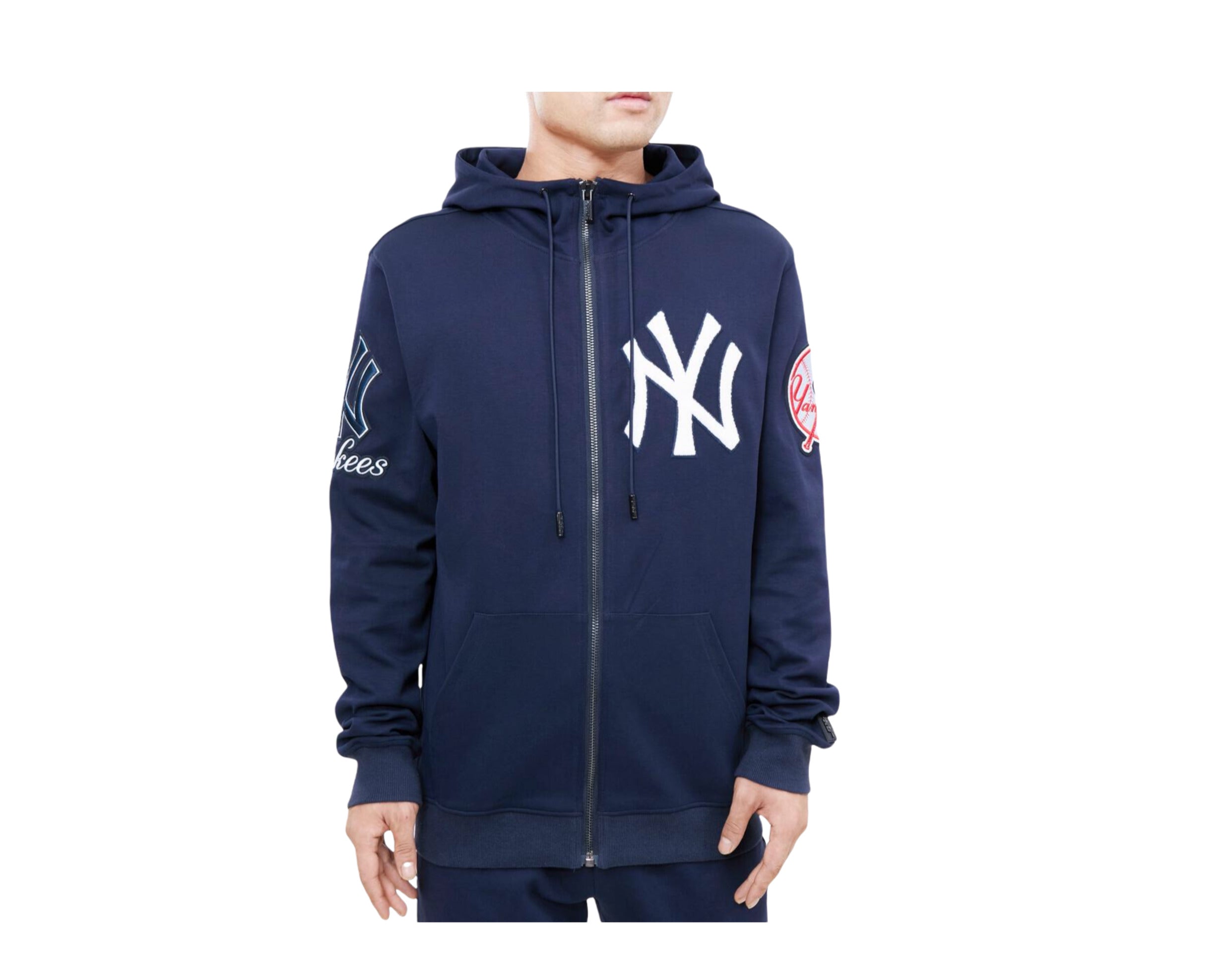 Pro Standard MLB New York Yankees Logo Zip-Up Hoodie