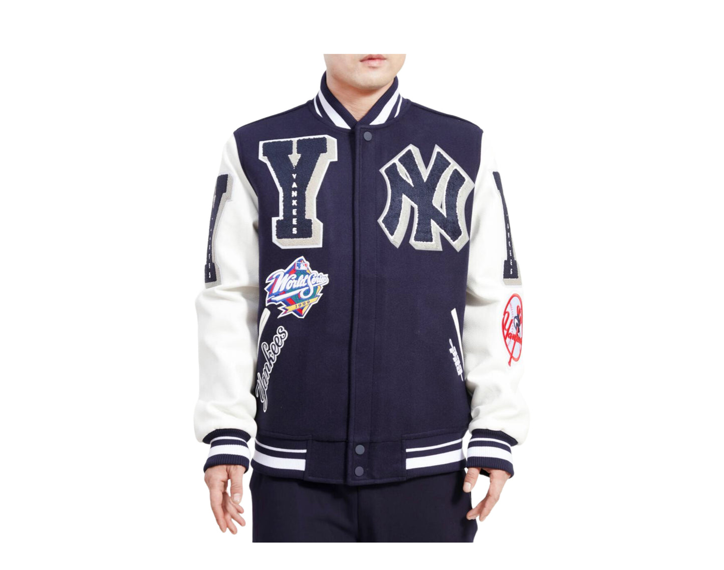 Men's New York Yankees Pro Standard Navy Mash Up Logo Varsity Full