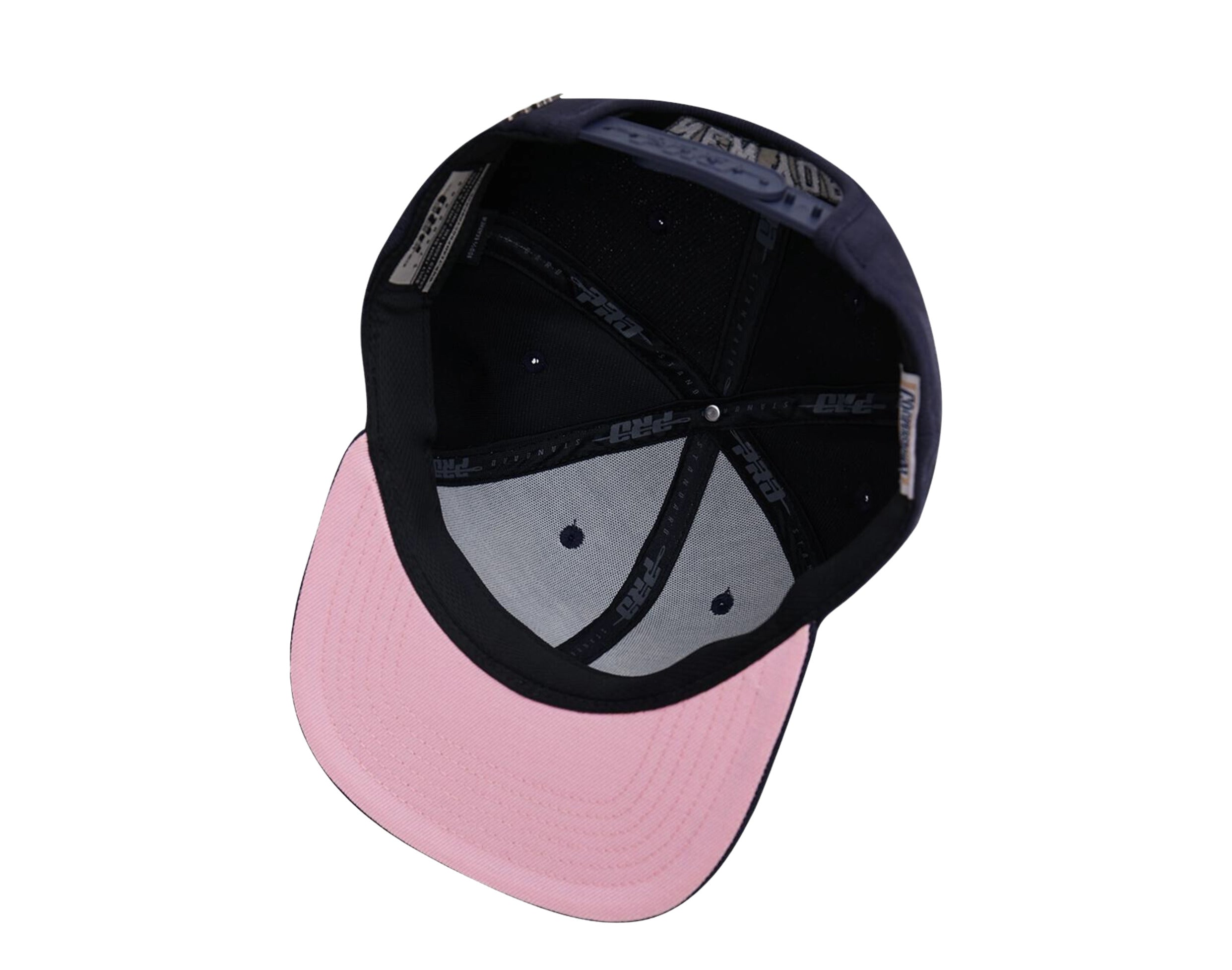 Pro Standard MLB New York Yankees Subway Series Double Logo Snapback Hat w/ Pink Undervisor